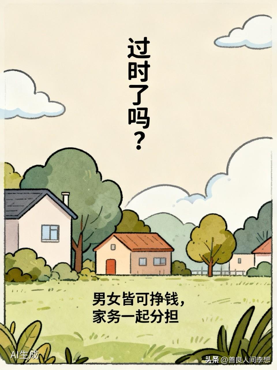 "男主外女主内" 的观念过时了吗？ 我认为过时了，现在是男女皆可挣钱，家务也可以