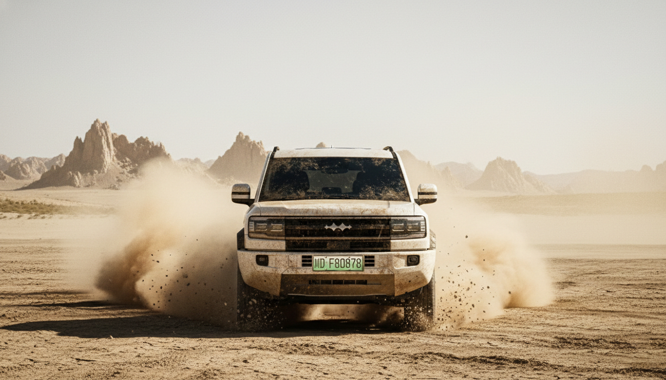 来一组方程豹豹5长续航版战损风的高科技图赏就说帅不帅吧？ 