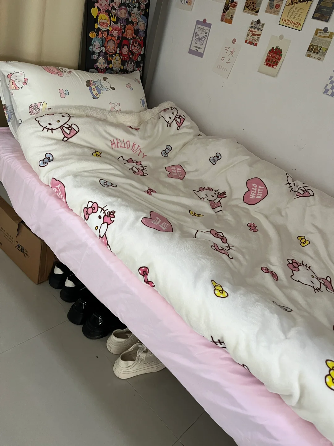 🆘kitty猫毛毯被套真的好可爱😍