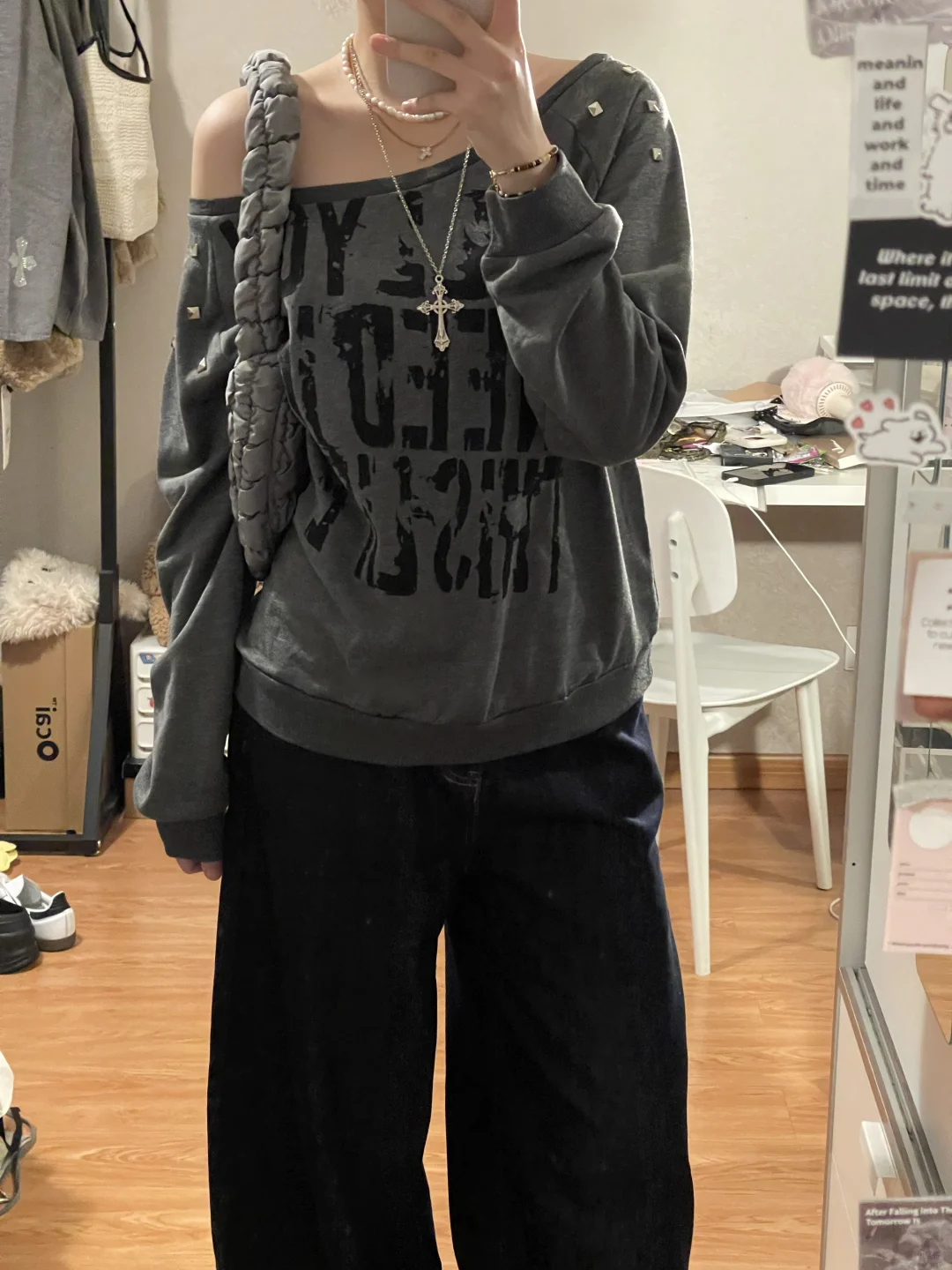 斜肩穿穿