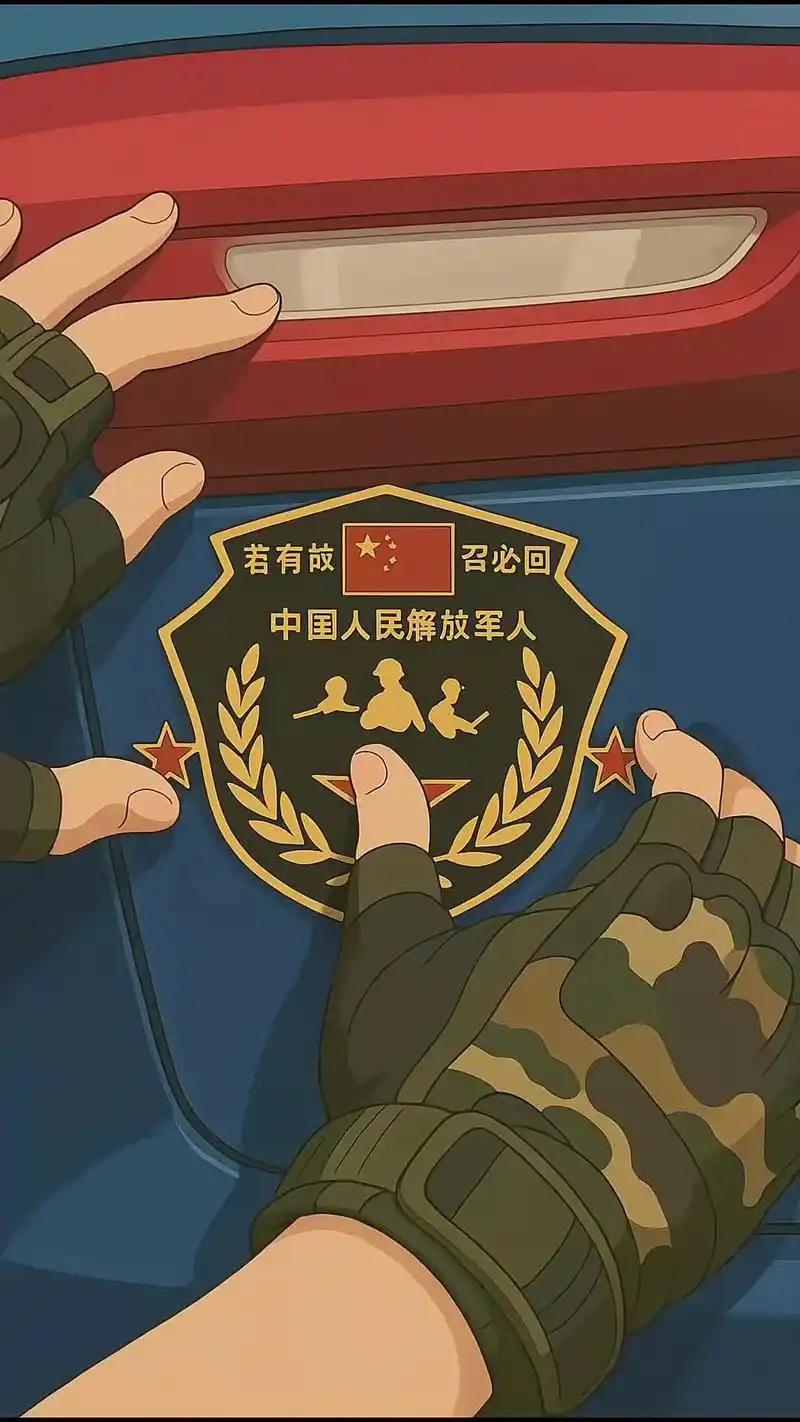 若有战召必回！马路上这种车贴经常见吧，咱们可以做到全民皆兵！