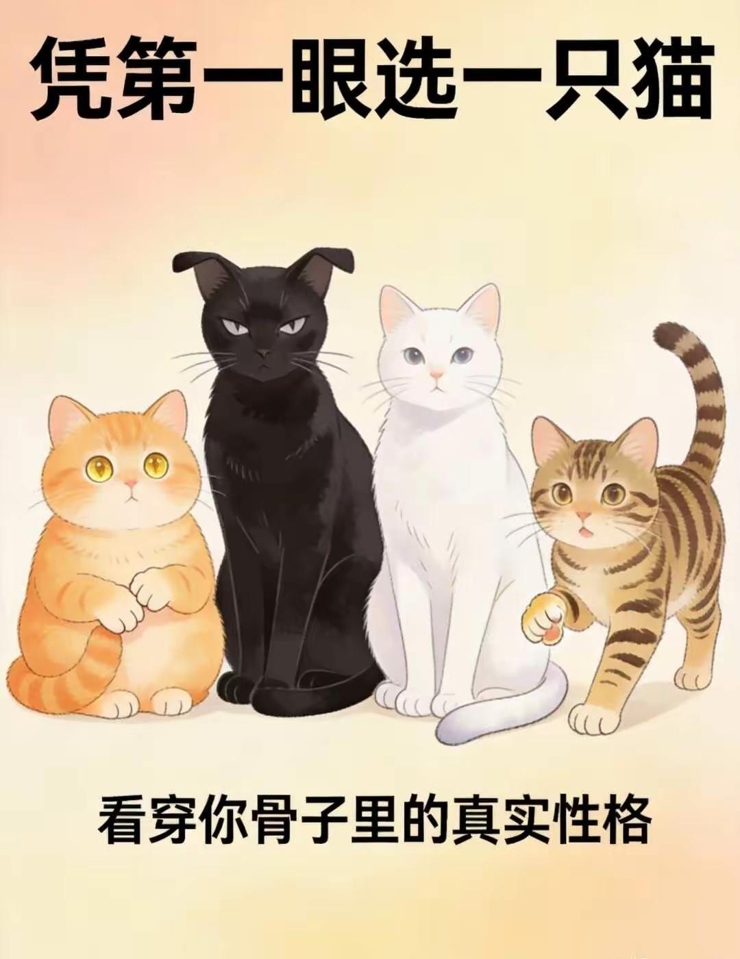  别纠结！第一眼锁定哪只猫，就暴露你的本性，快来测测

趣味心理测试 选猫测性格