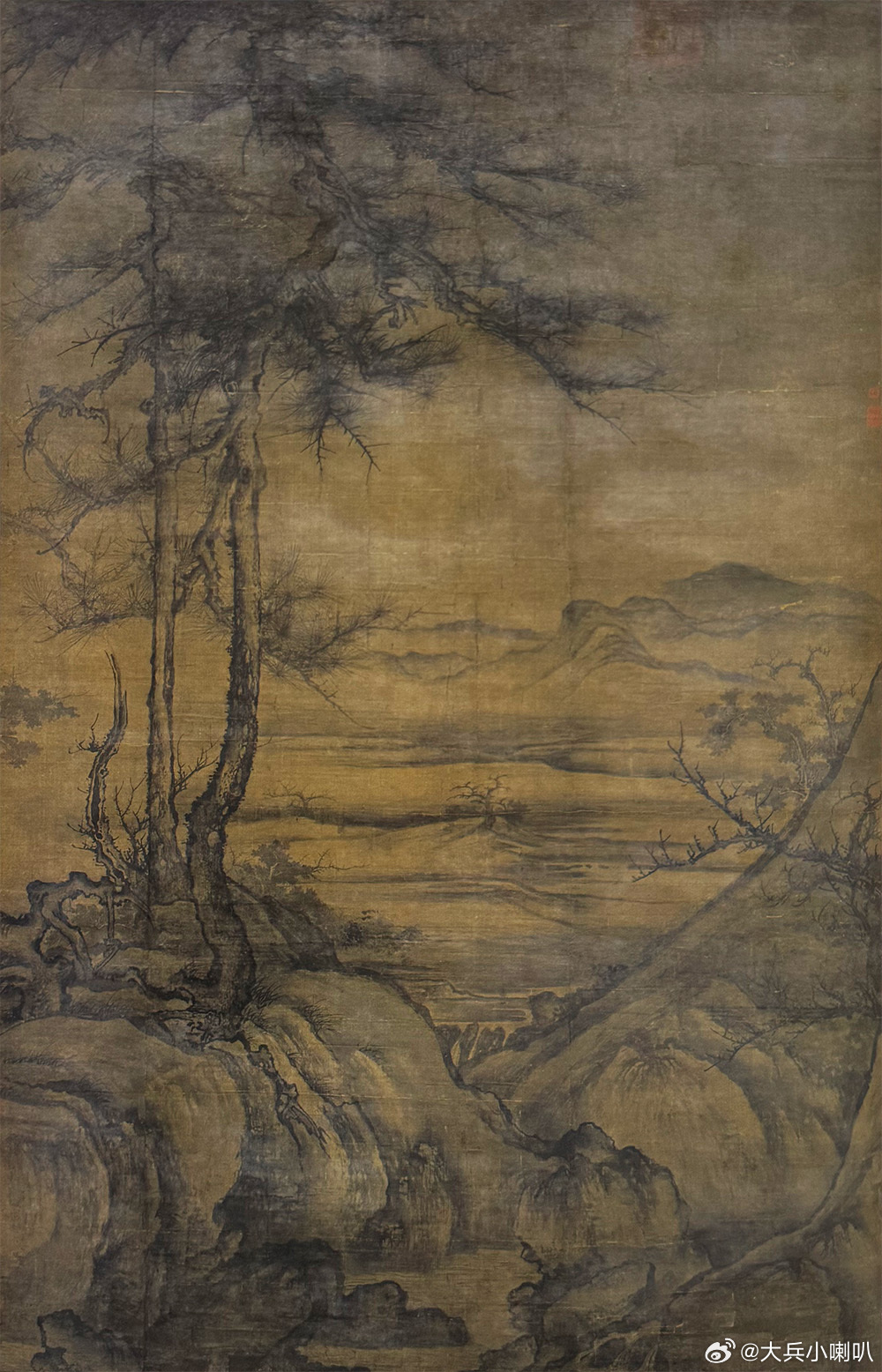 国史古风 【中华名画欣赏 《乔松平远图》（李成）】       《乔松平远图》描
