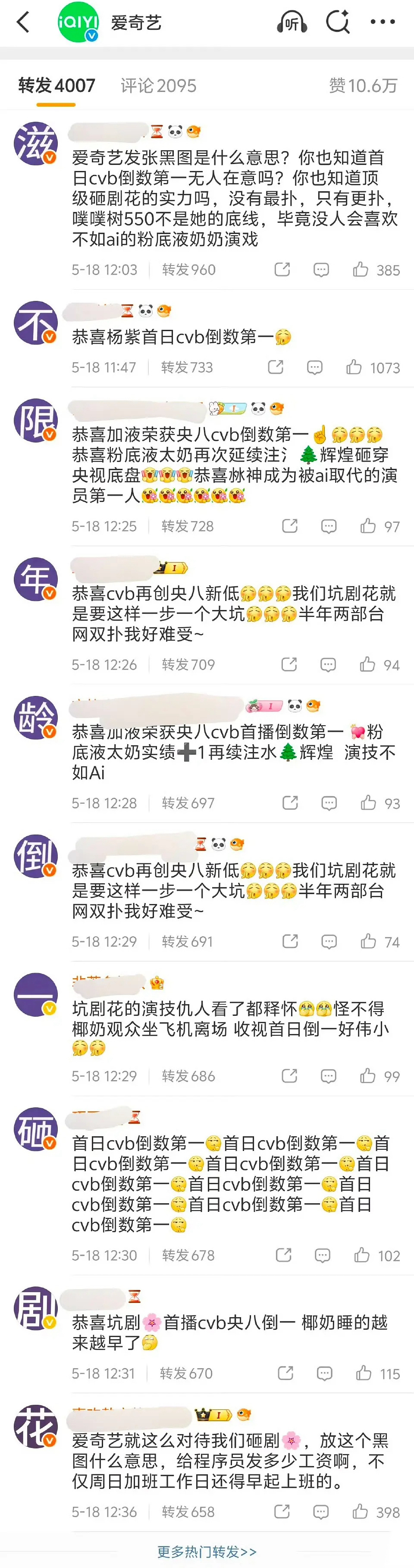 迪丽热巴粉丝在爱奇艺排字了《家业》cvb那么低，杨紫还算扛剧花吗？ 