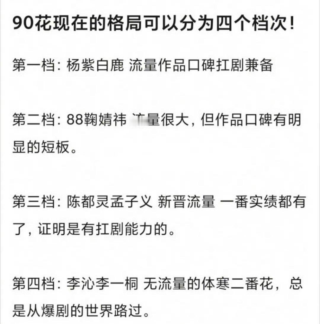 网友总结90花格局，认同吗[傻眼] ​​​