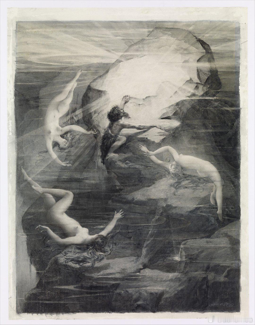 西洋历史文化鱼缸 法国学院派画家Luc-Olivier Merson (1846