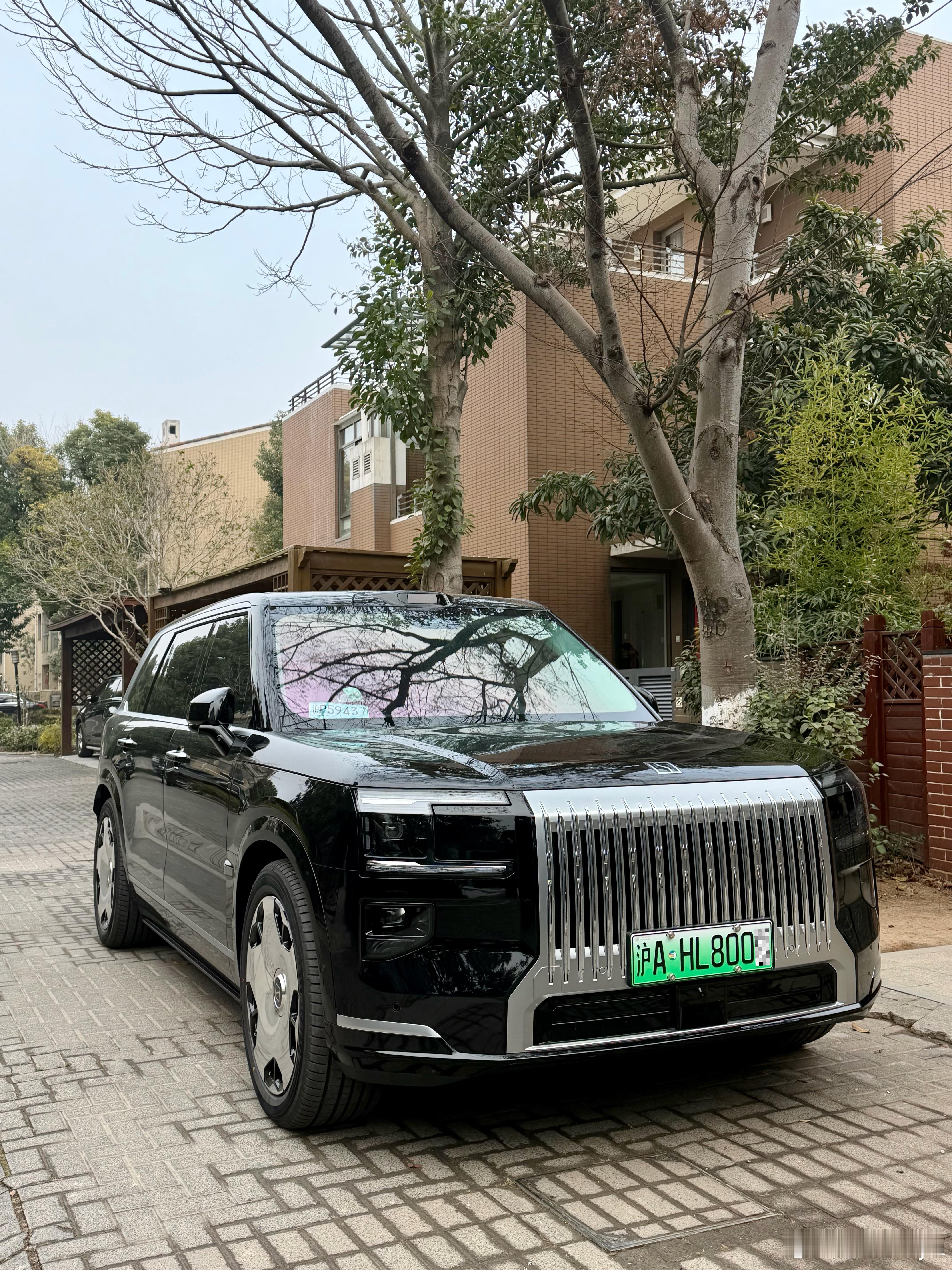 装上新车牌咯 极氪9X