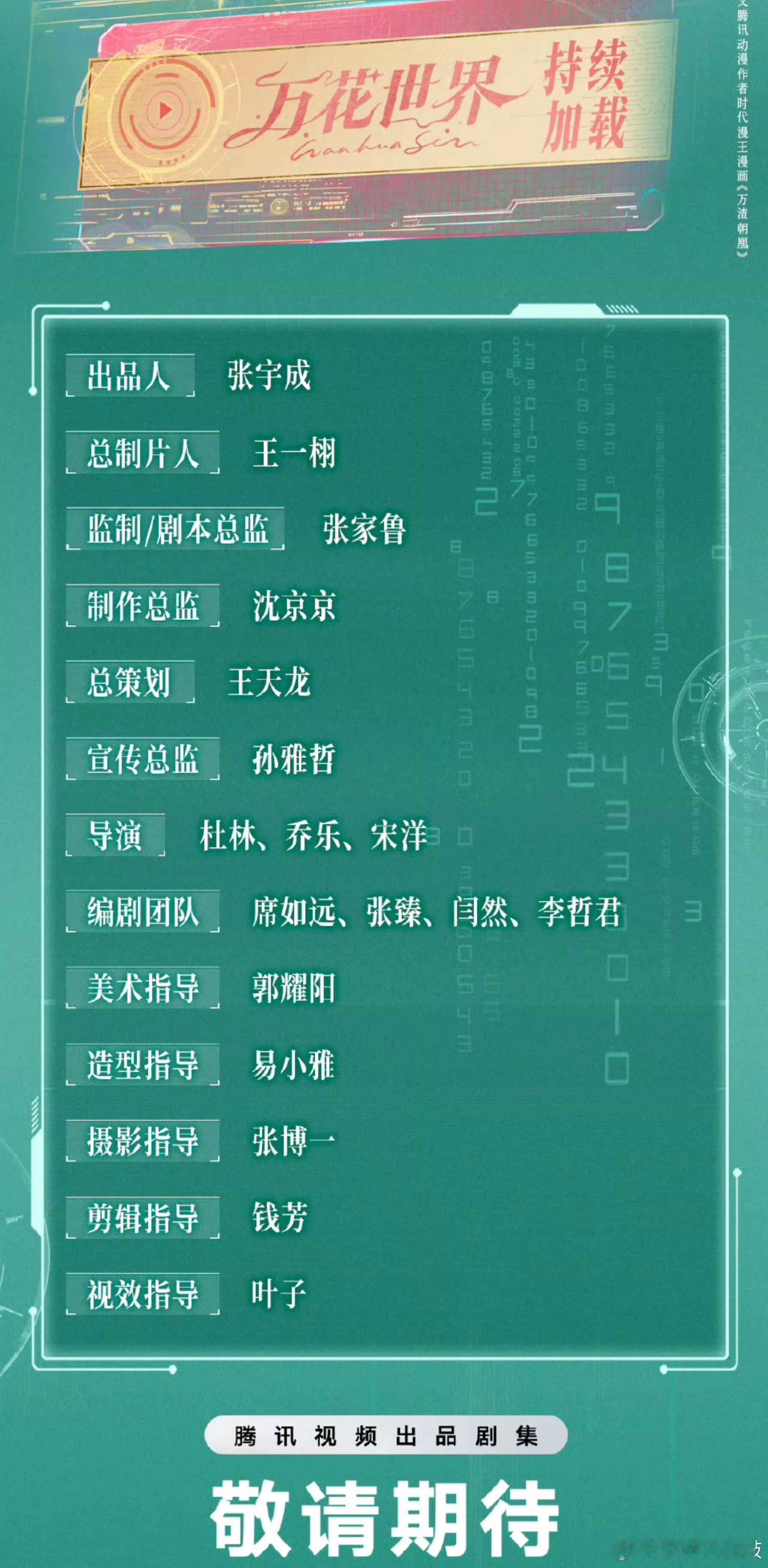 万花世界  首波阵容官宣，这下不止是双厨狂喜了 🥳友情出演关于万花男配的，居然