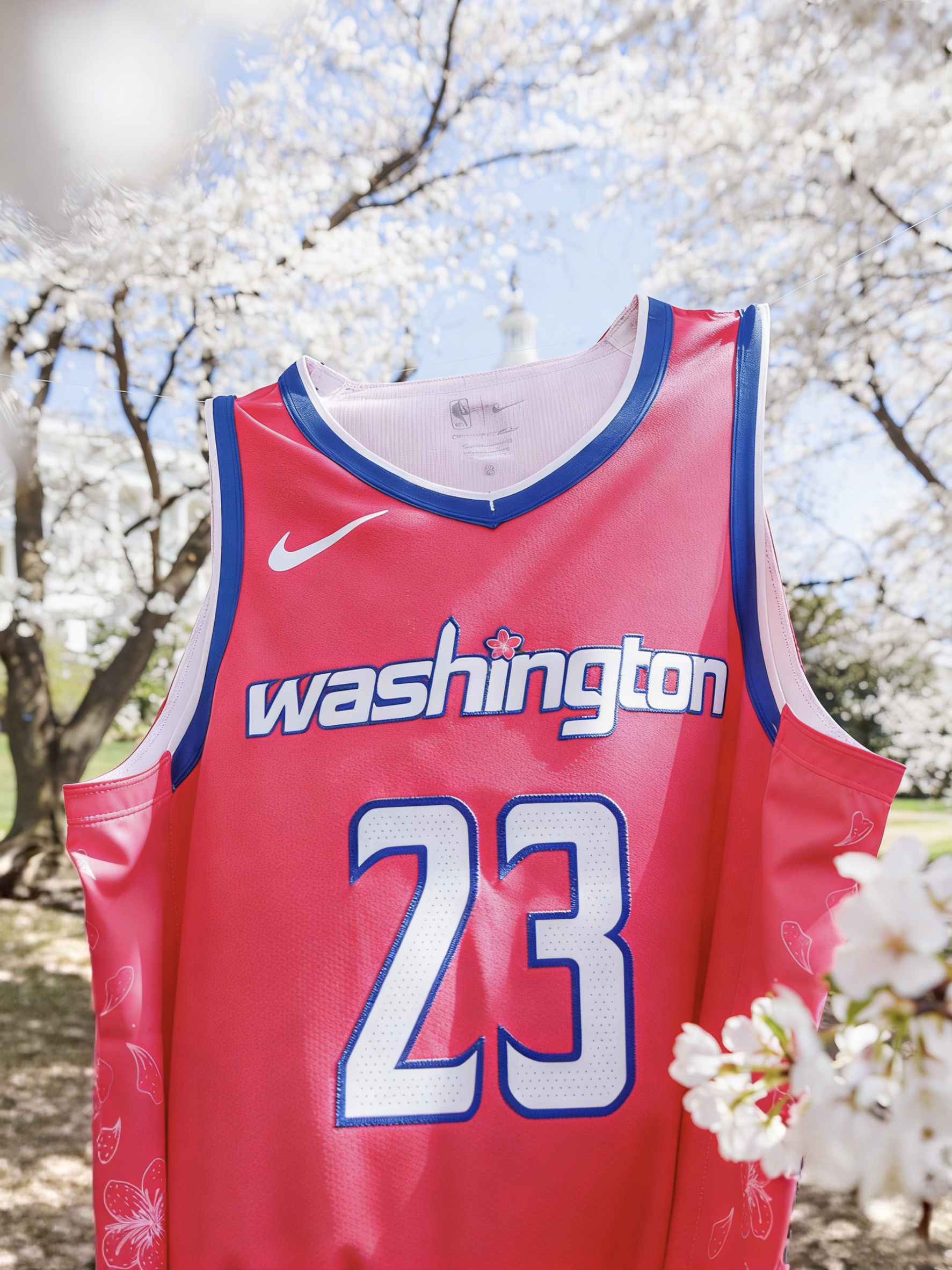 奇才官宣樱花球衣将在下赛季回归，这件可以说是爆炸好看，期待浓眉穿上🌸 安东尼戴