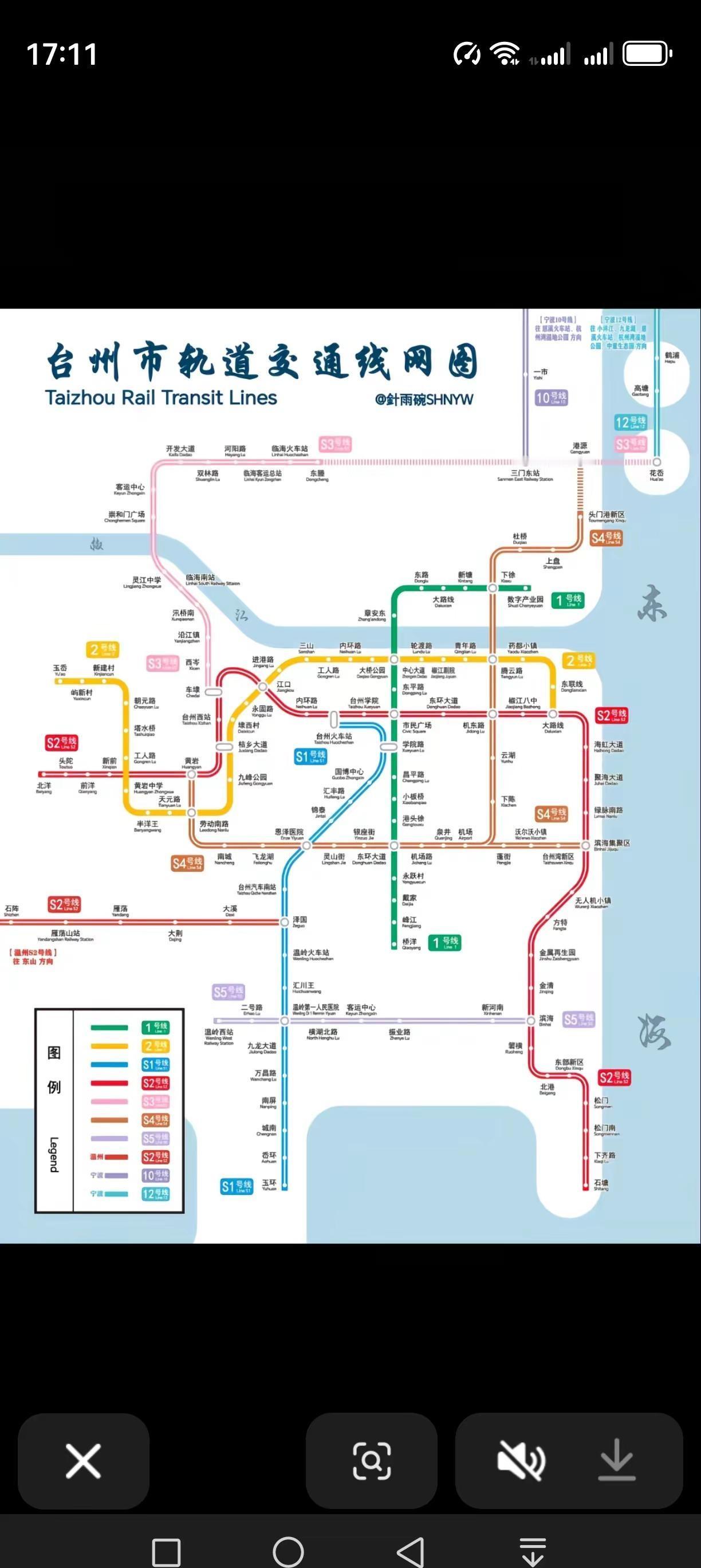台州市域𫐄道线路