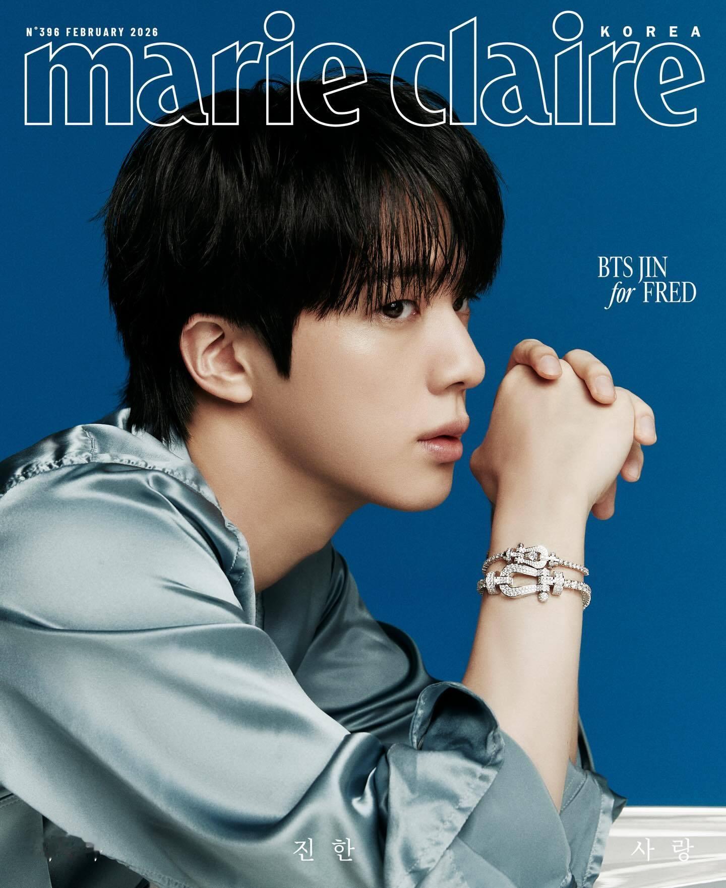 JIN金硕珍登上韩版《Marie Claire》2026年2月刊封面，新年收获大