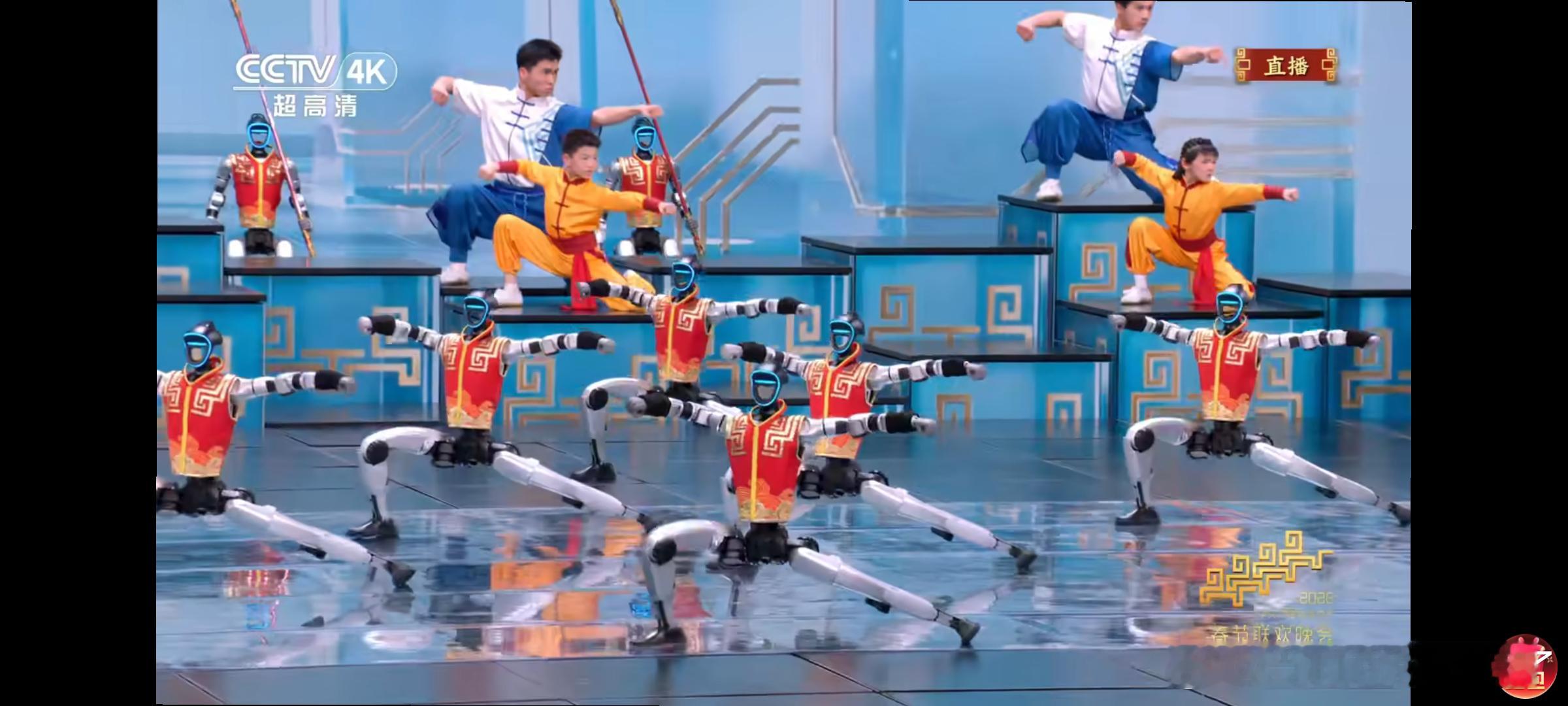 起猛了看见机器人后空翻了，好齐啊！！！