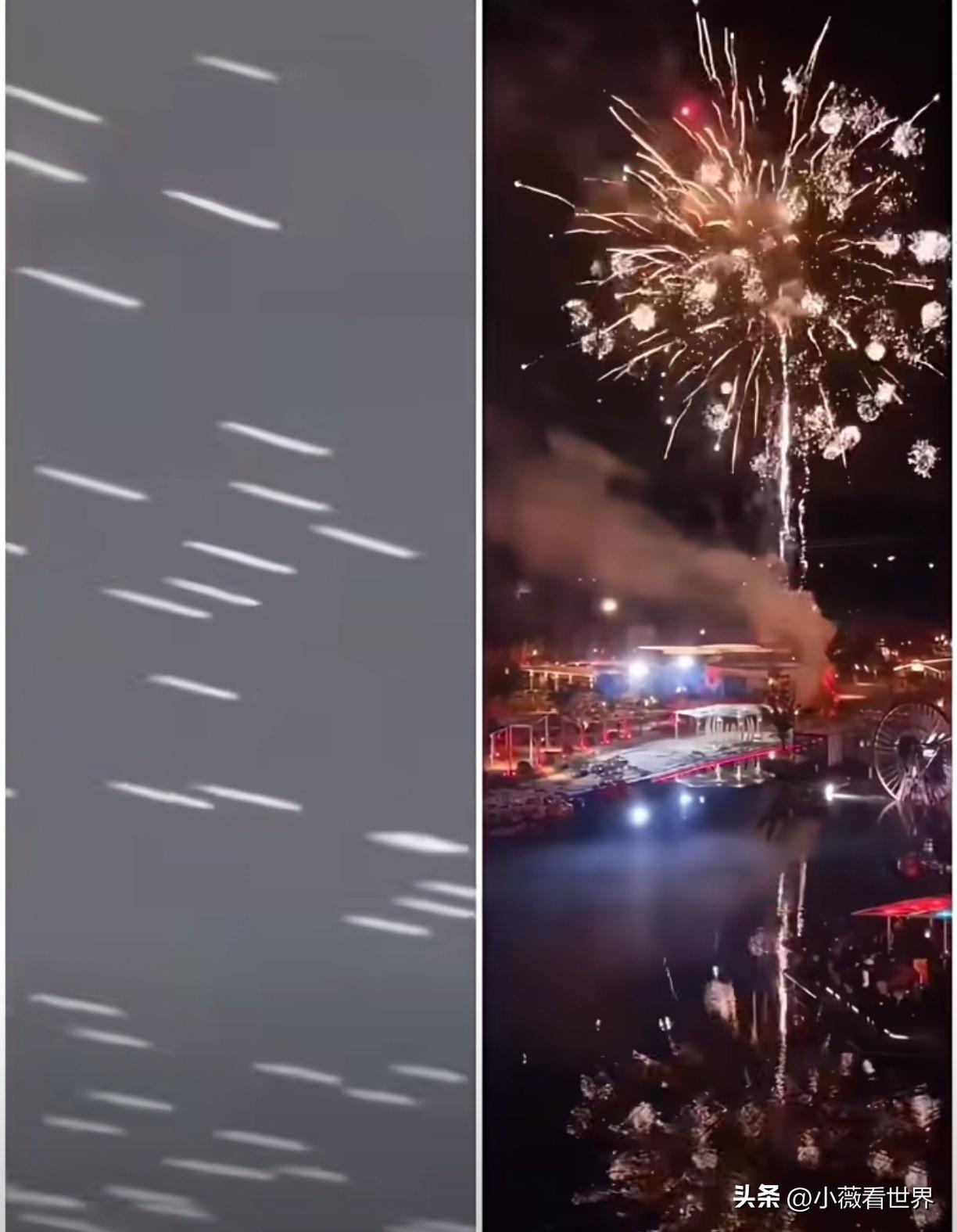 元宵节刷到这些照片，真是百感交集。

图一图三的元宵夜，左图是导弹划破长空的轨迹