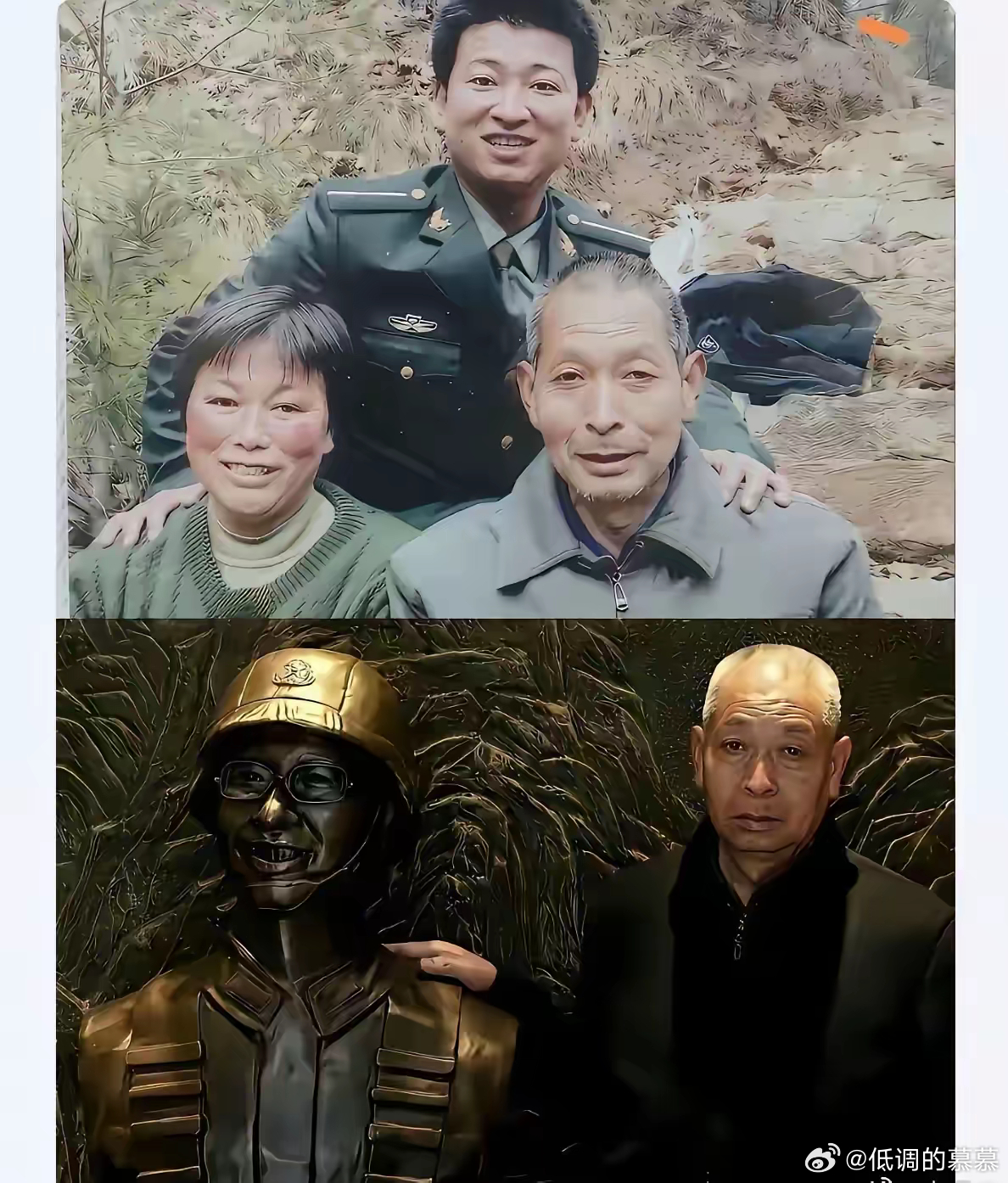 两张照片，父亲的眼里从自信骄傲，到毫无光芒！！！！！！！！！ ​​​