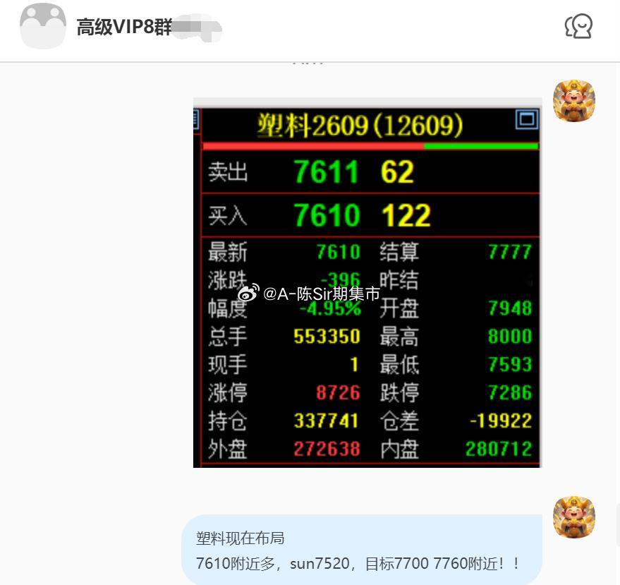 2026/7/29第七单【2609塑料】塑料完成170点！我们在7610附近多，