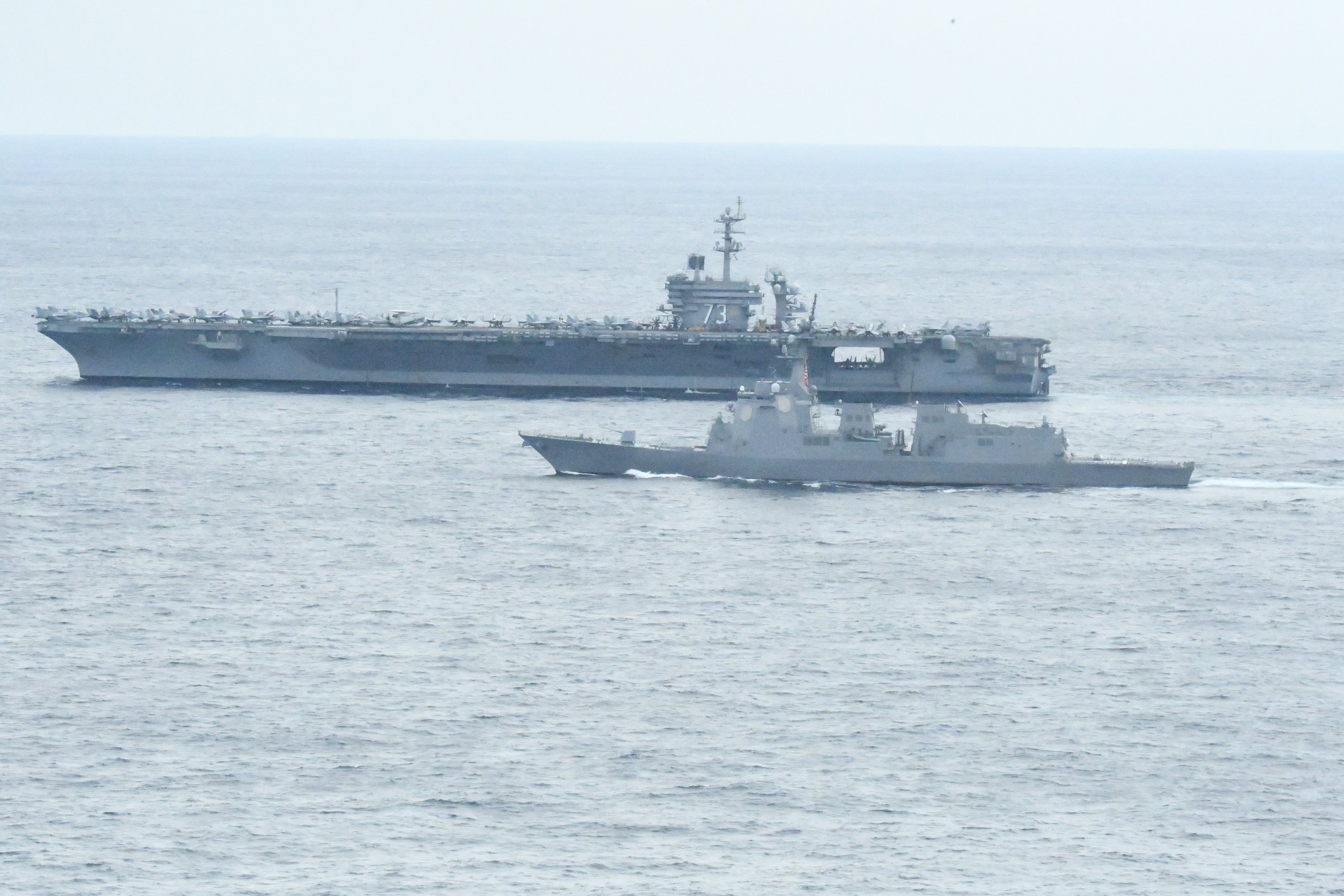 海自DDG-180“羽黑”&美帝“华盛顿”号CSG联合演练[哆啦A梦微笑] ​​