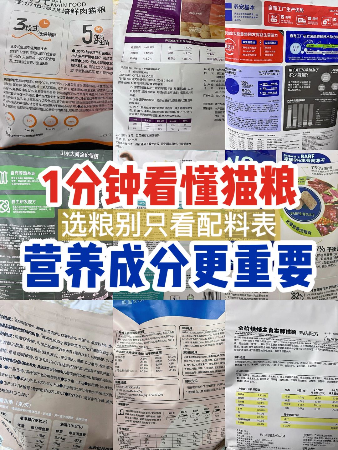 选粮只看配料表？营养成分表其实更重要！