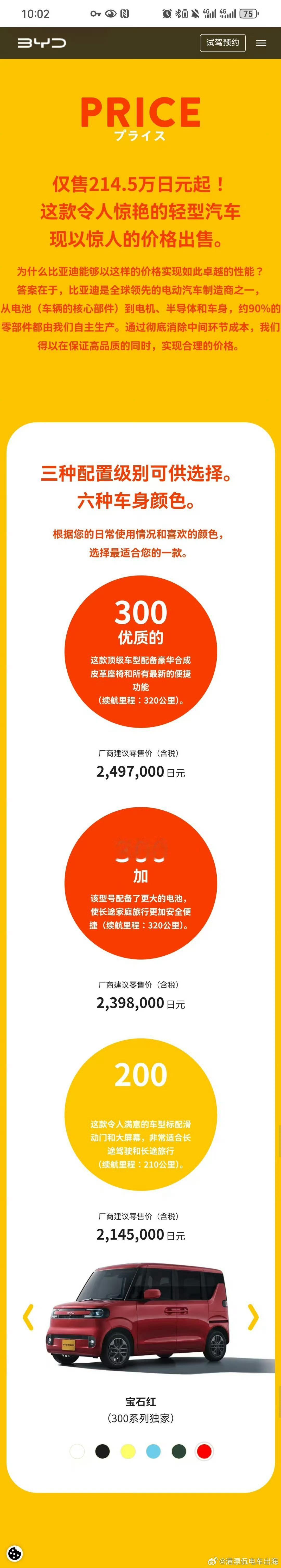 比亚迪海獭在日本为什么要那么多人破防！简单一句话：不走性价，而是针对日本市场量身