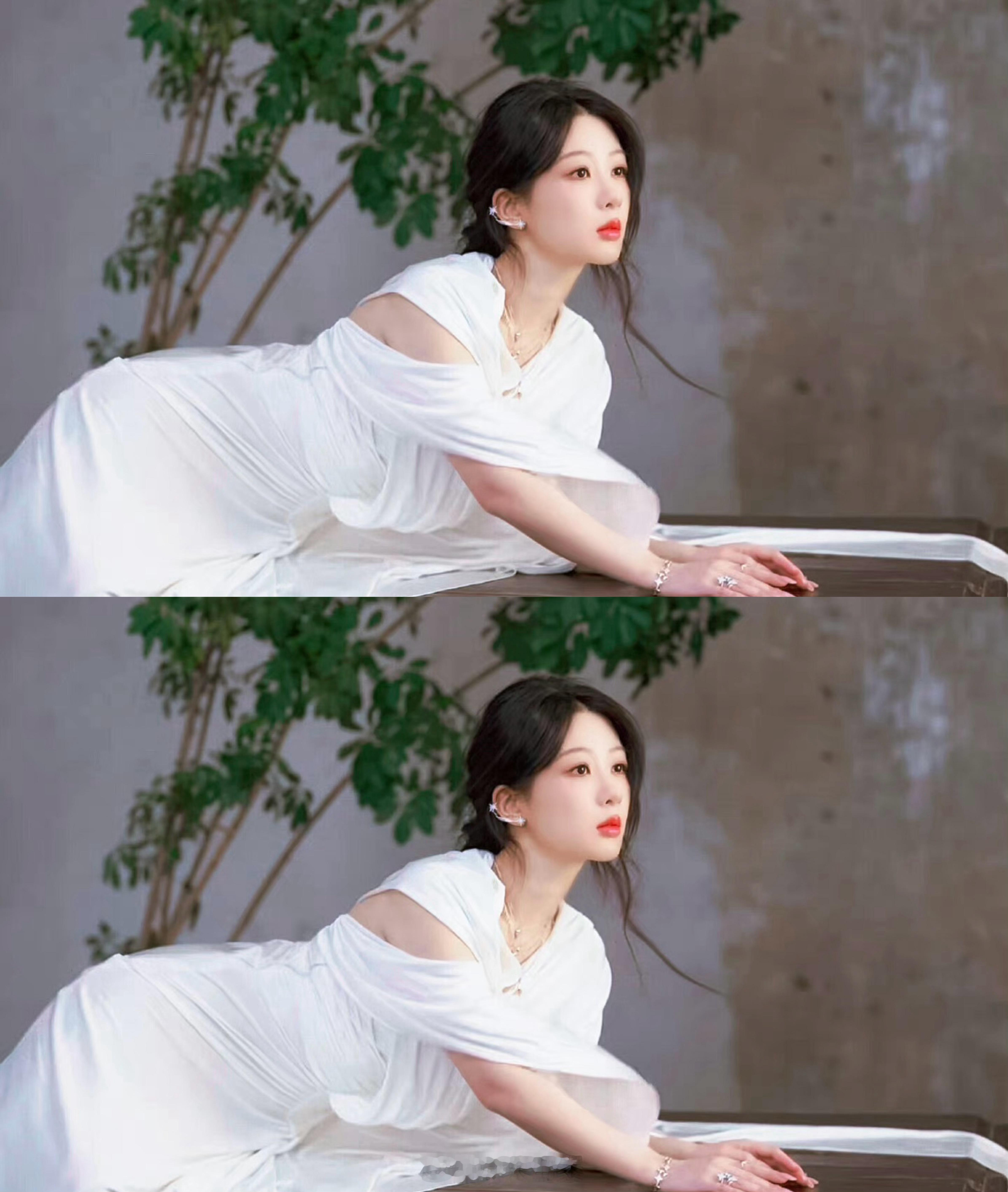#杨紫裸背鱼骨辫# 紫姐身上的反差感绝了，时尚感满满的，真的真的又被她轻轻松松美