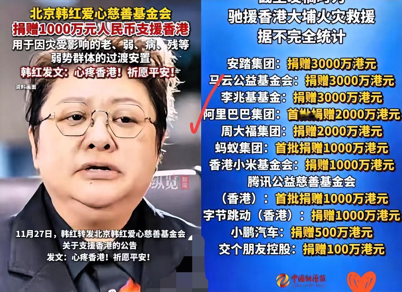 想当年汶川地震，香港为四川捐赠了120多亿；如今香港大埔宏福苑发生火灾，我觉得我