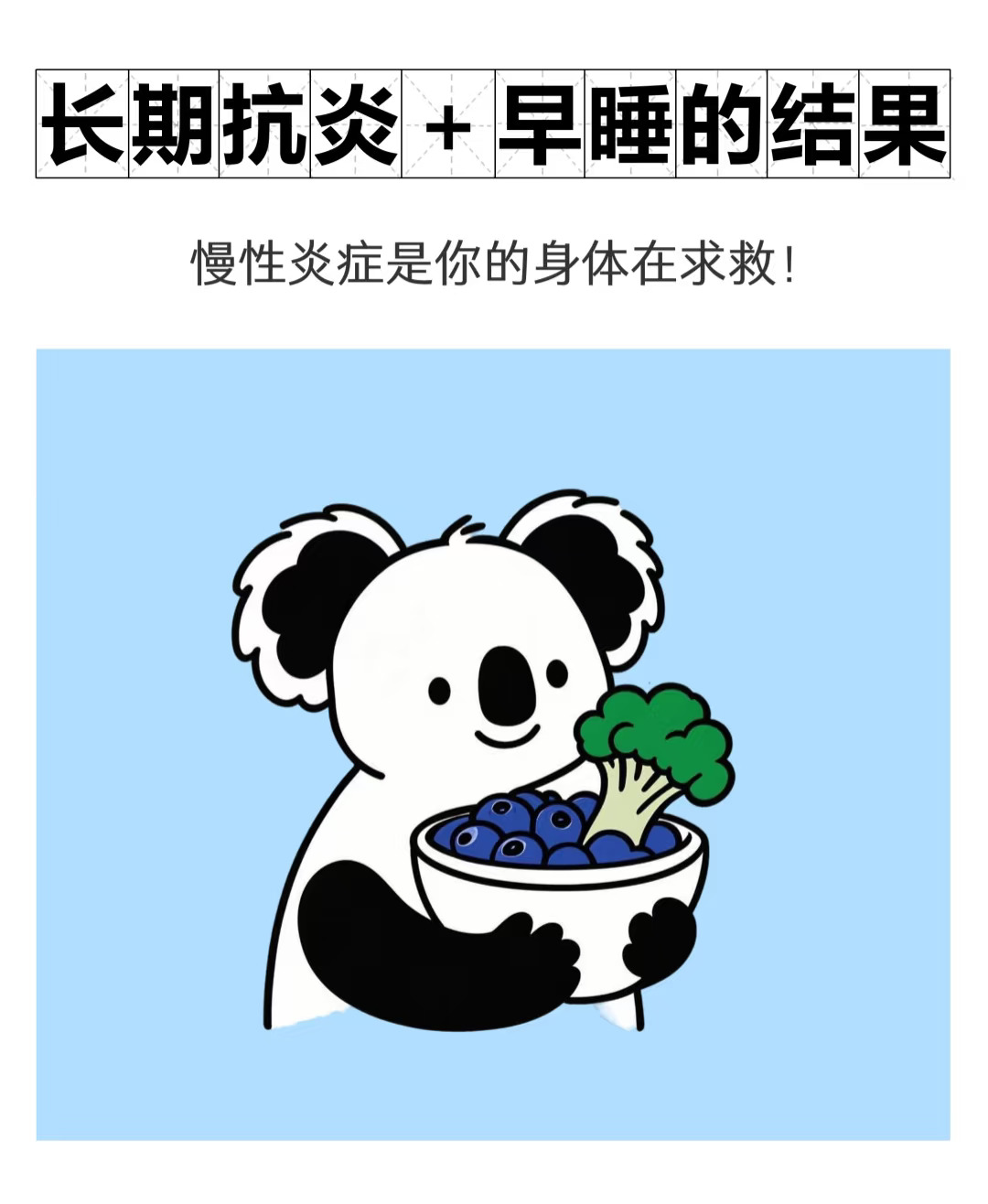 长期抗炎 + 早睡的结果......