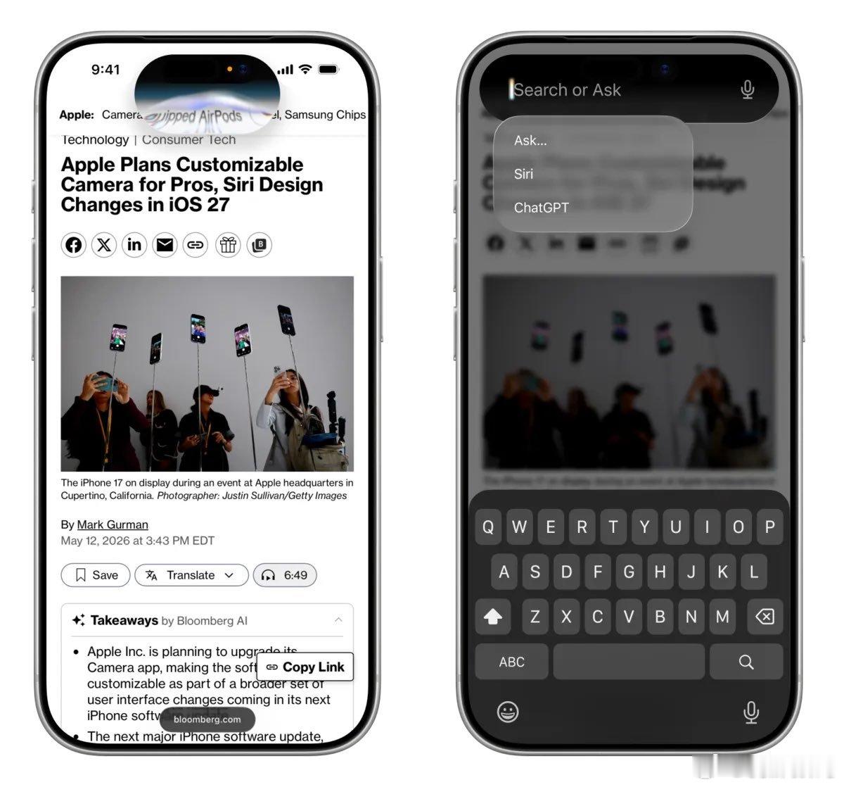 国行用户还没用上新 Siri 的跑马灯唤醒动画就已经迭代了啊 