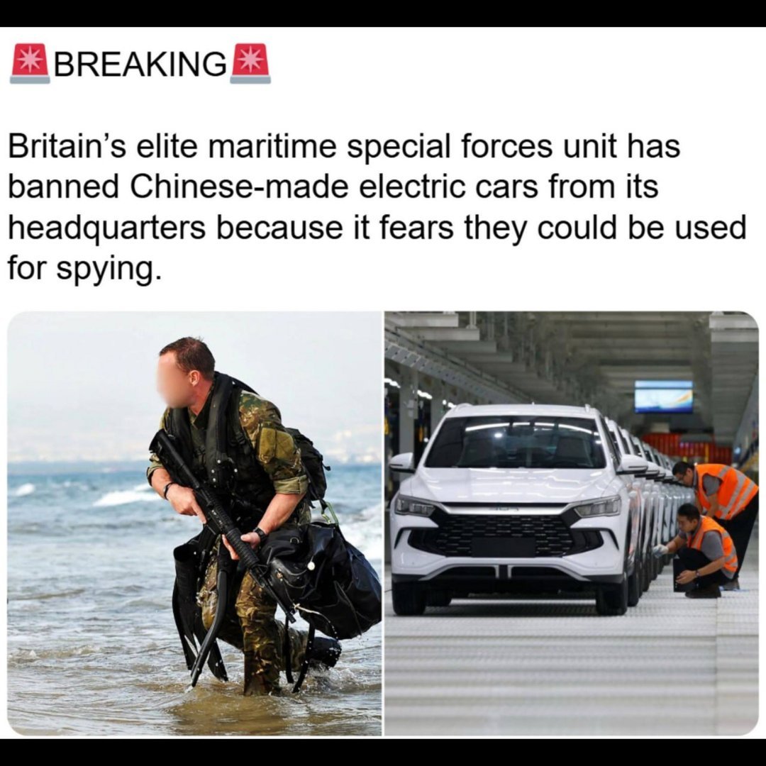 如此碰瓷真恶心:  英国特种船艇服务队已禁止在其位于多塞特郡普尔的基地使用中国制