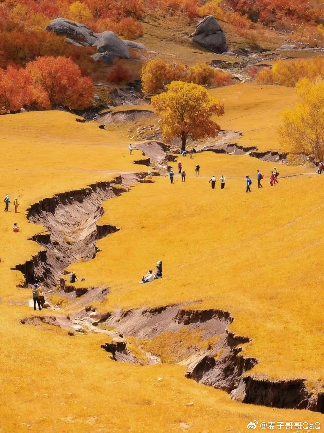 这就是古诗里的意境吧国庆中秋到这里寻脉江苏之根火山岩上的白桦、枫林、沙榆疯狂变色