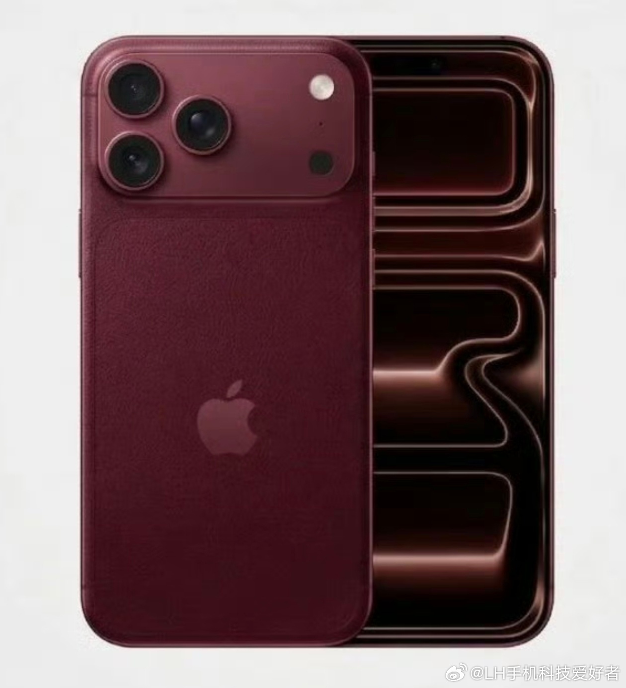 iPhone18Pro深红配色苹果对深色系是真爱啊，网传的iPhone18 Pr