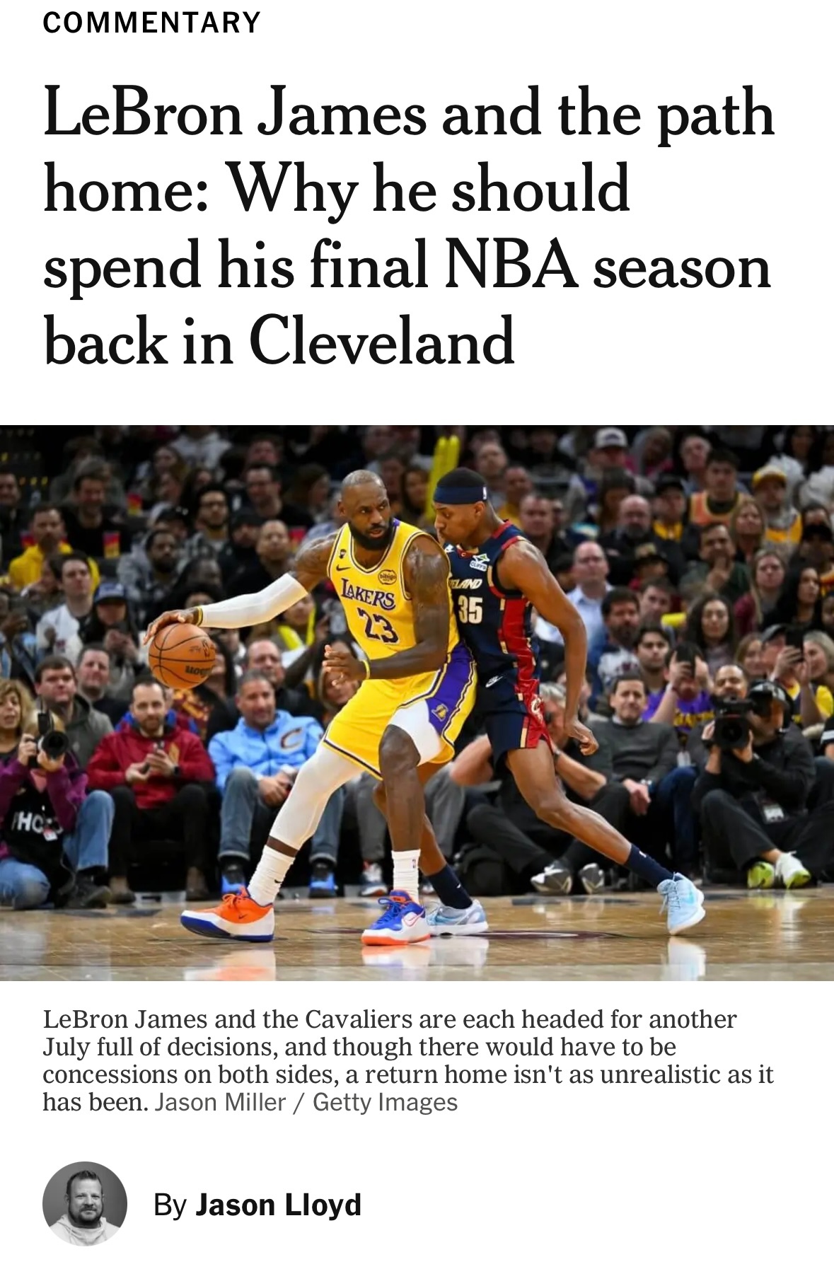 骑士记者Jason Lloyd线下招募詹姆斯：“我还能从这颗橙子里榨出多少汁水？