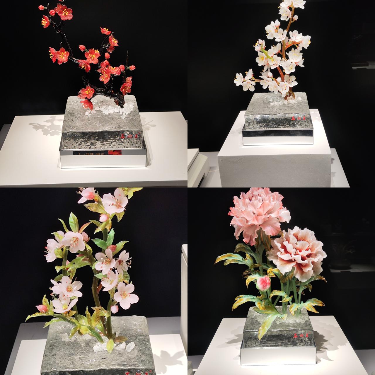 淄博一游——精雕细琢出佳品，琉璃剔透秀花神。

​十二月花令——
‌正月梅花‌/