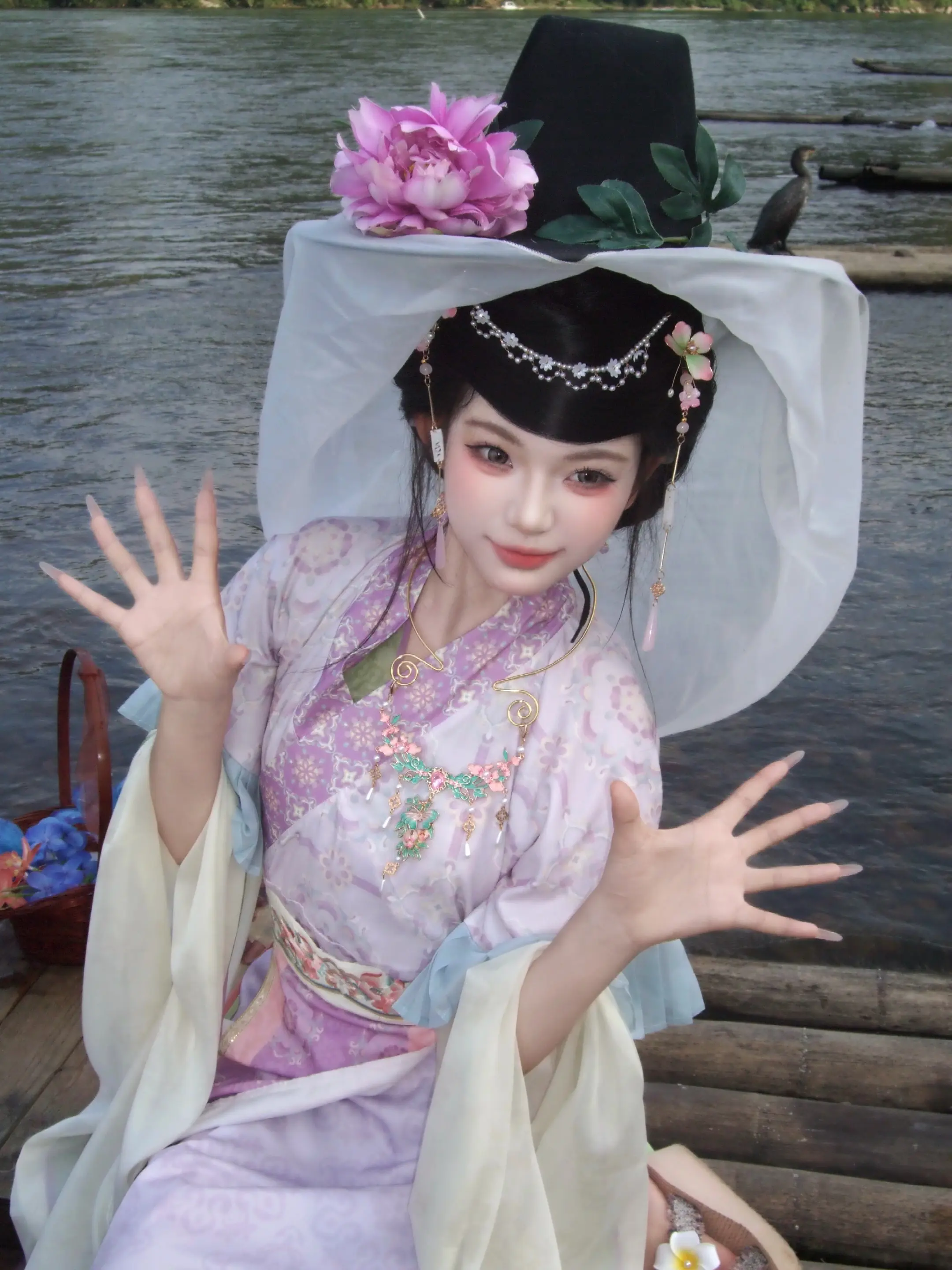 武周帷帽依旧美的很轻松！