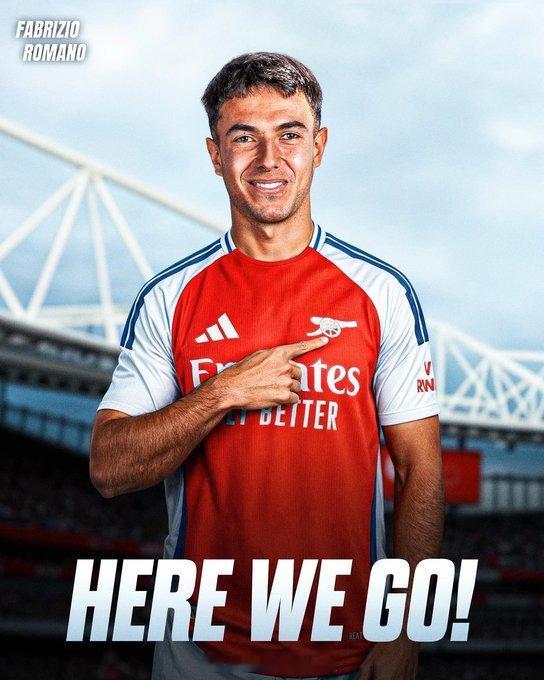 罗马诺更新专栏：祖比门迪已经和阿森纳达成加盟协议，只待赛季结束后签署所有文件。作