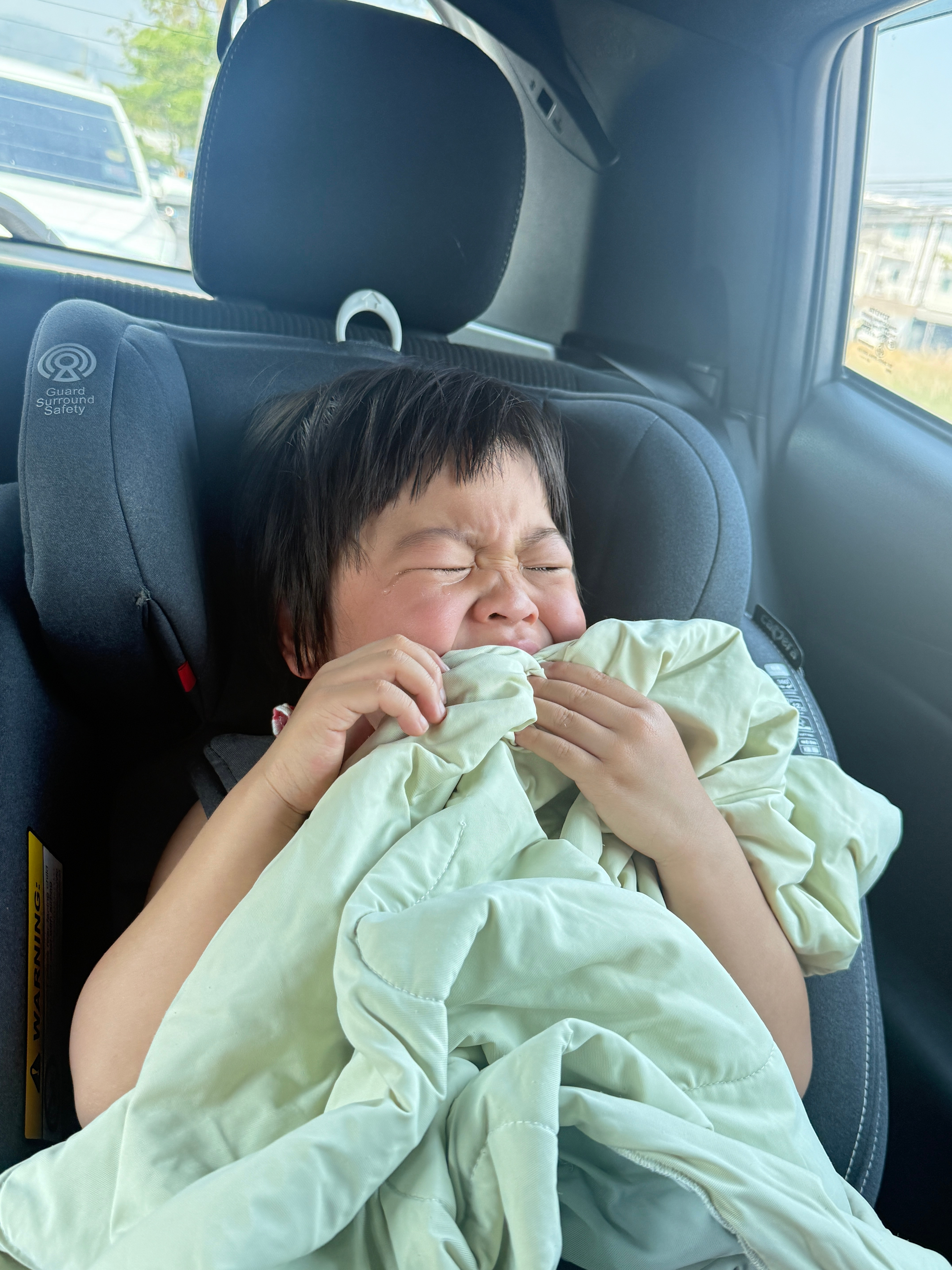 跟旅蛙商量明天去机场的时间球宝听懂了，崩溃大哭说不要去机场，要一直住酒店！！喜欢