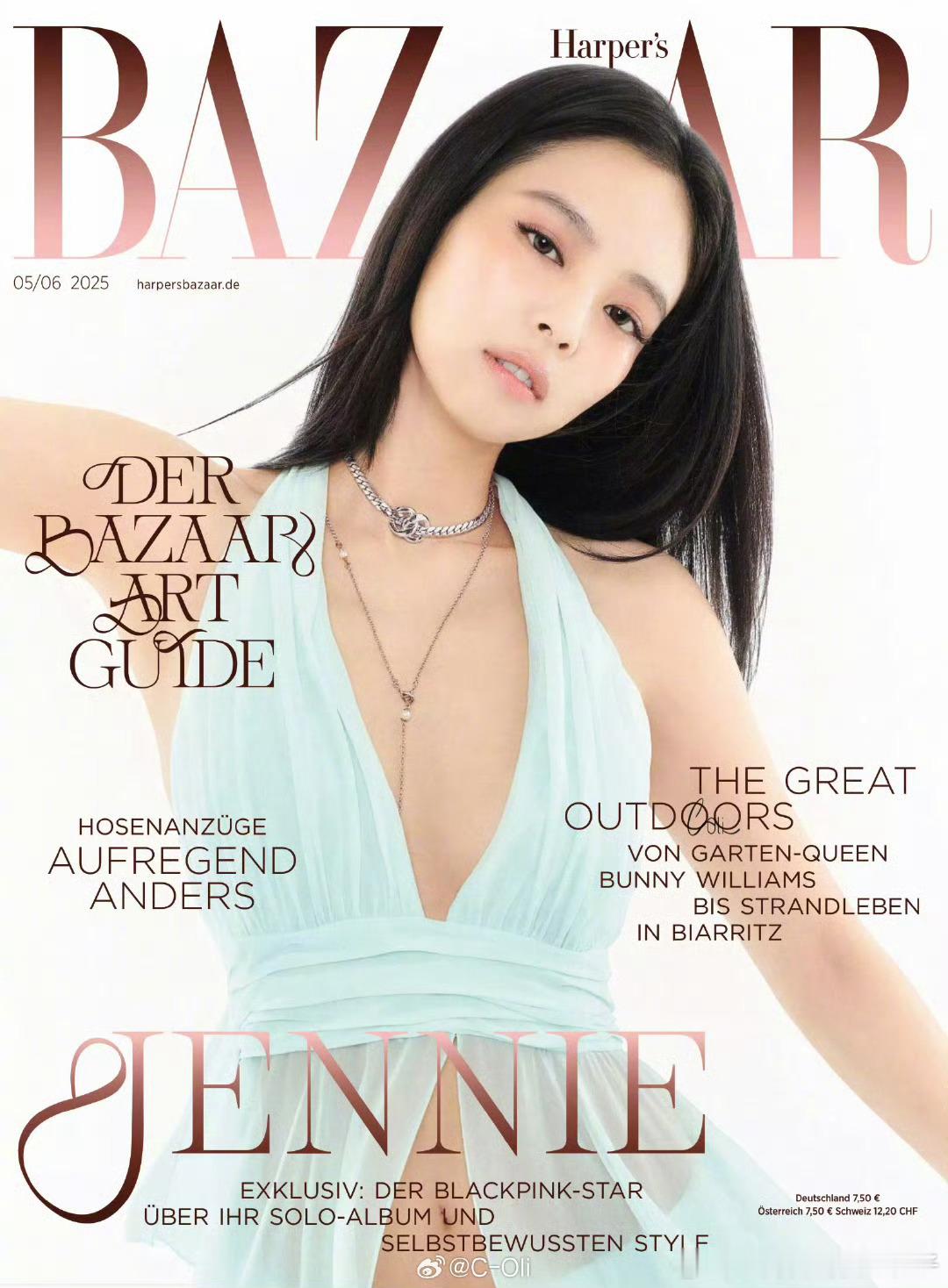 Jennie德国版芭莎封面 Jennie德国版芭莎封面，这画风[费解][费解][