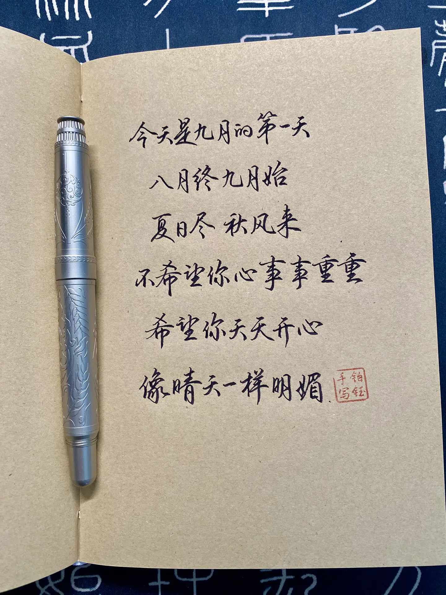 今天是九月的第一天 八月终  九月始 夏日尽 秋风来  不希望你心事重...