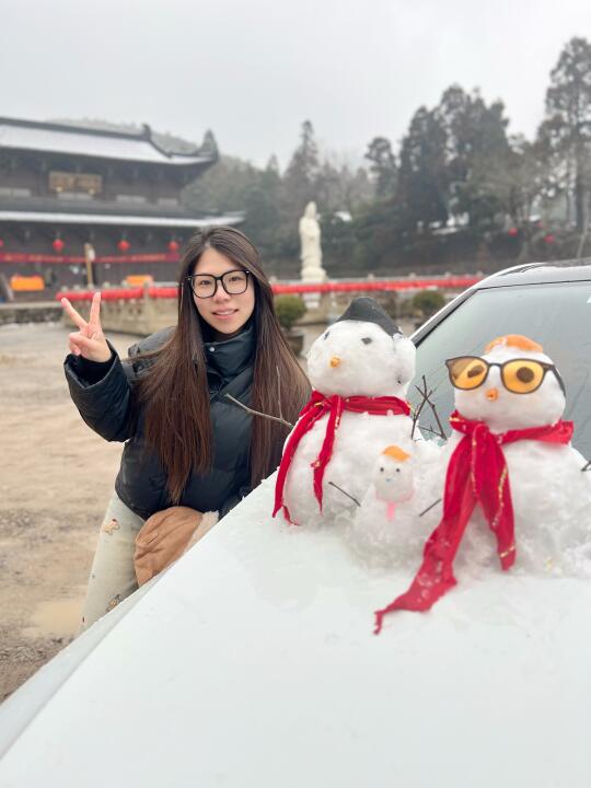 今天是玩雪的快乐！