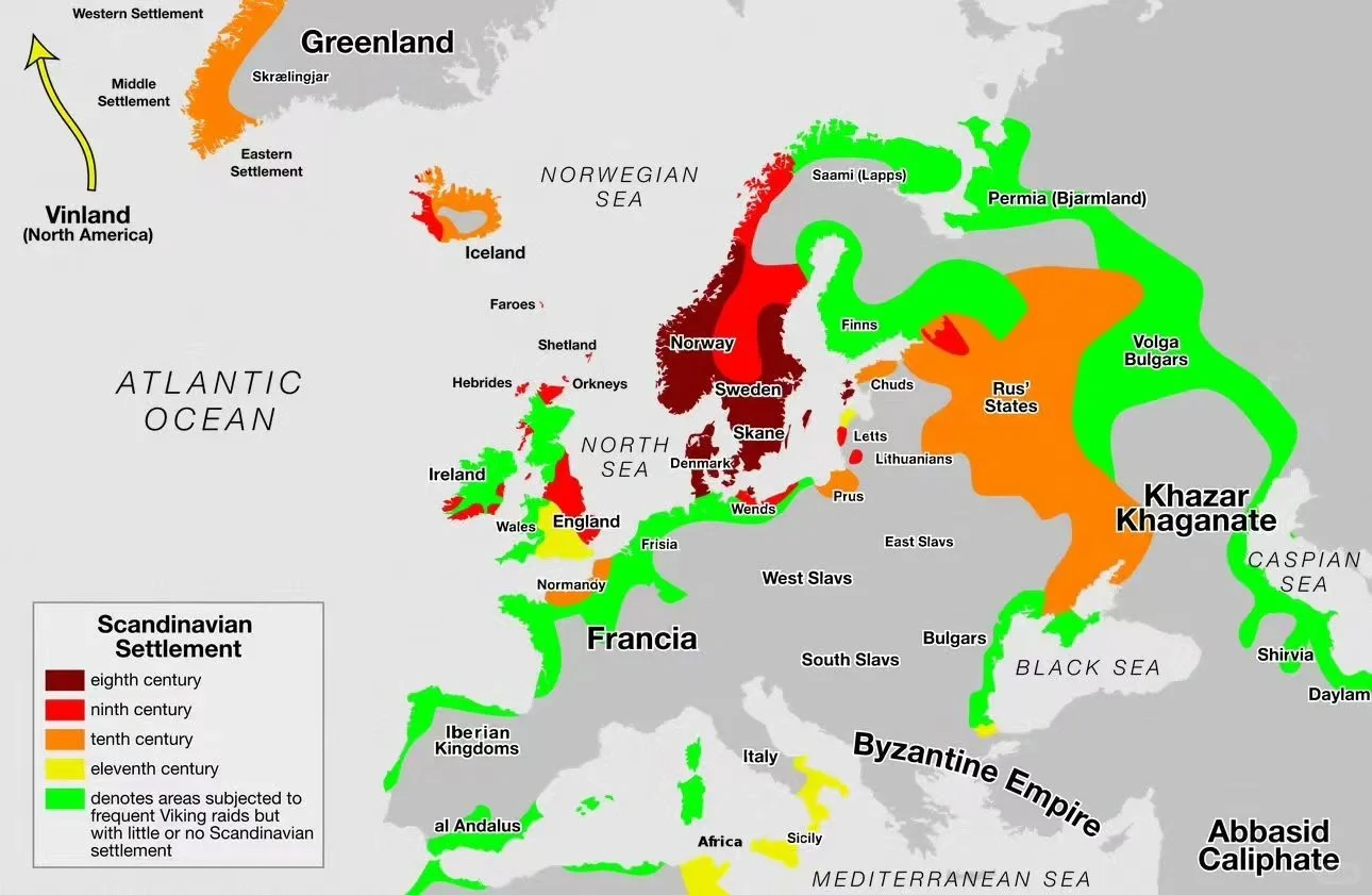 维京人在欧洲的搞事地图
