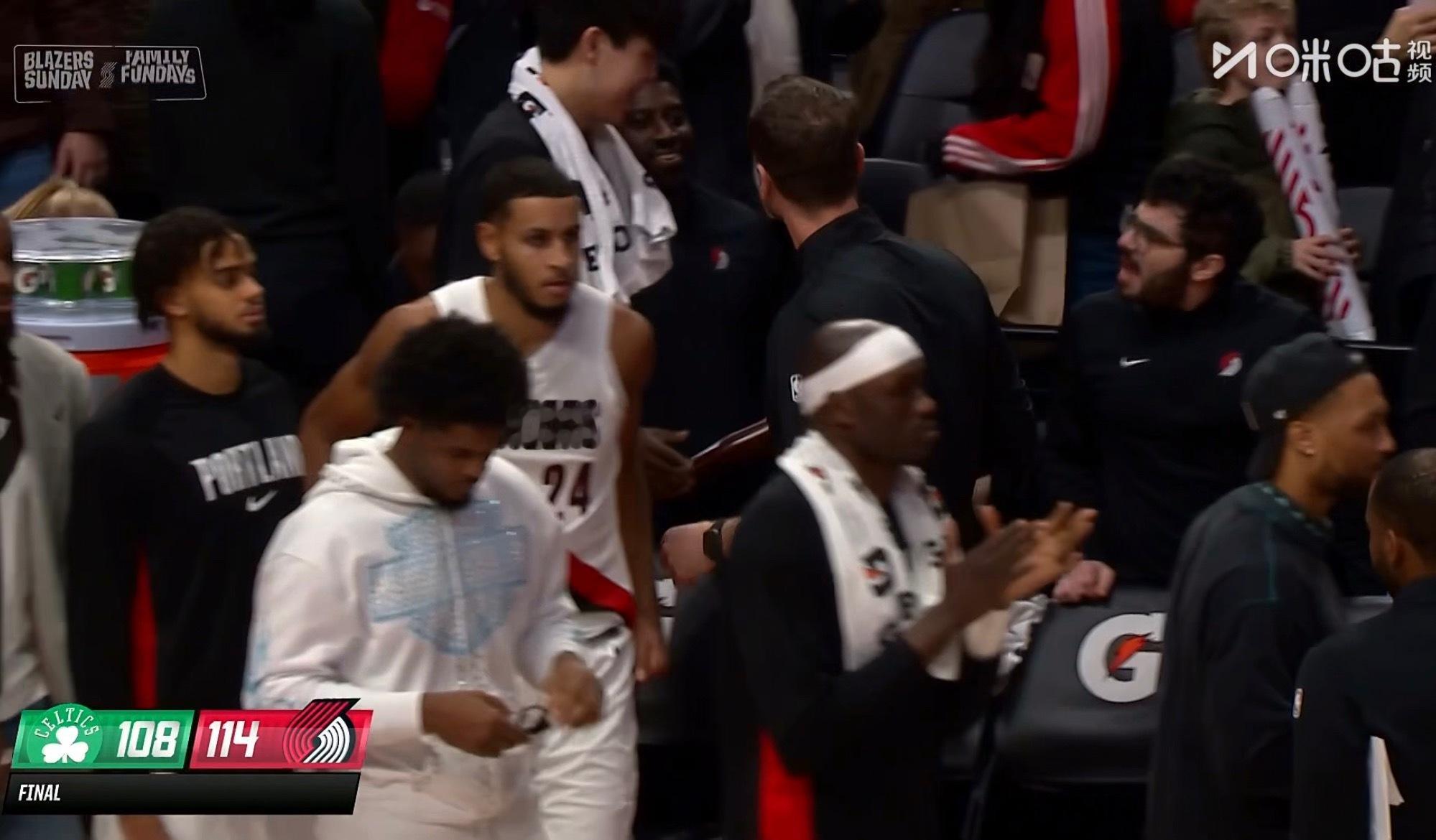 杨瀚森3分4板，开拓者终结凯尔特人4连胜。 