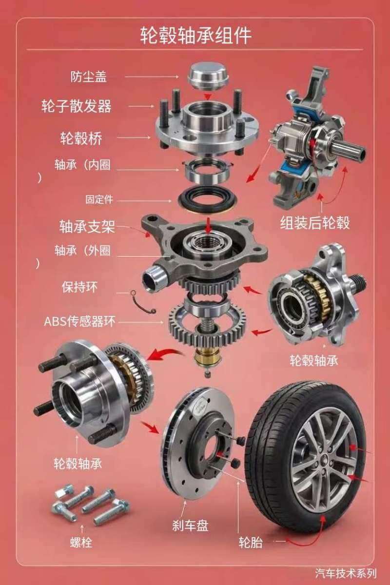 车轮轮毂是如何工作的？
 
车轮轮毂是一个核心部件，它能让车轮平稳转动，同时承受