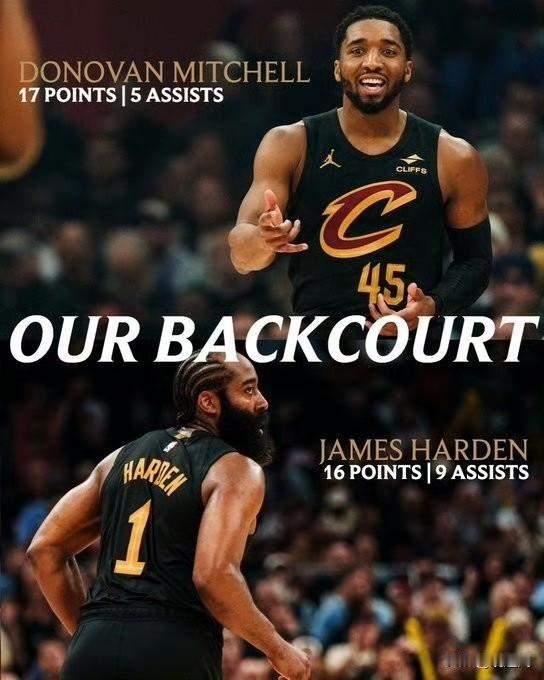 哈登和米切尔把“1+1>2”演绎到极致！

哈登16分9助攻，米切尔17分5助攻