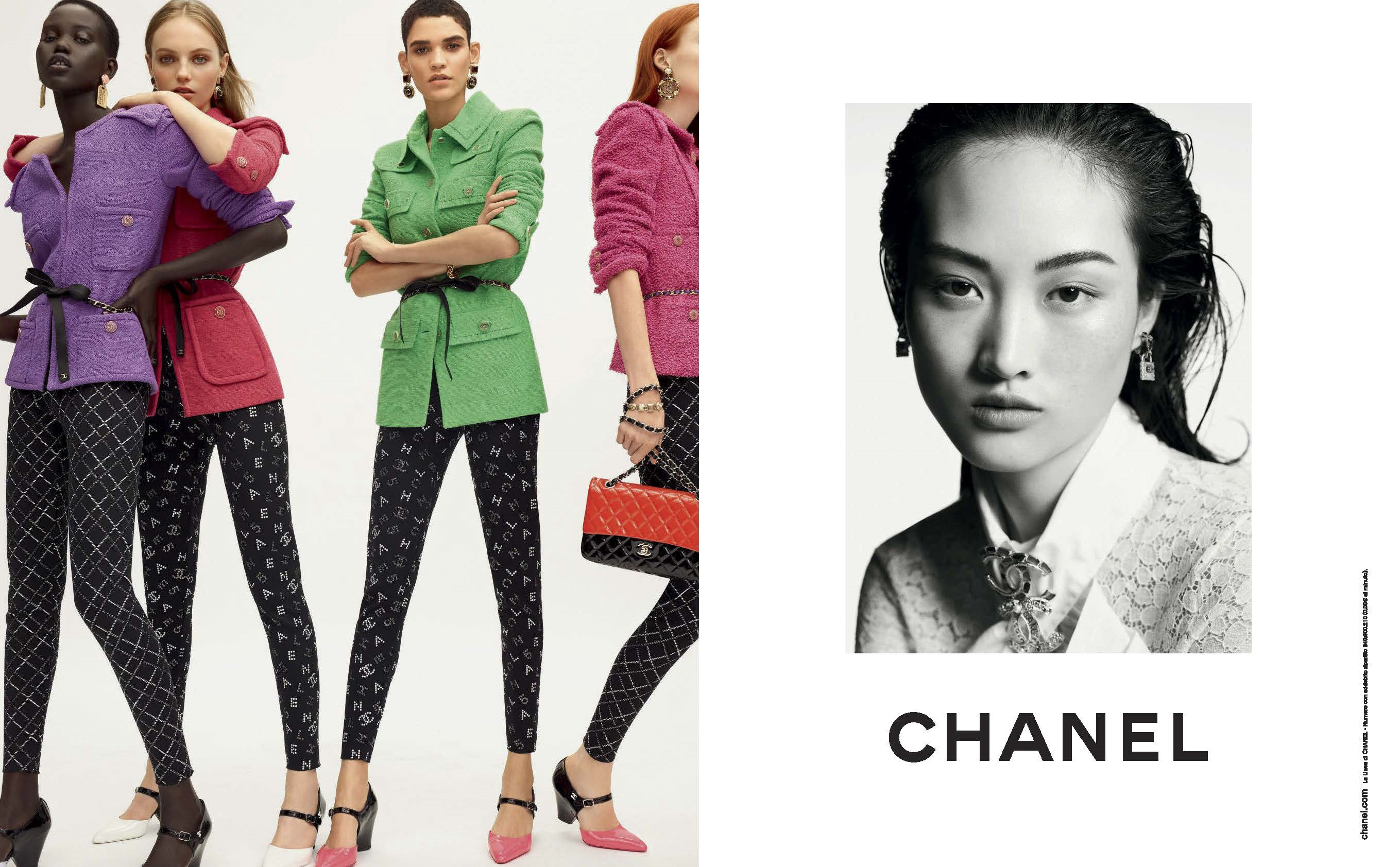 出镜 CHANEL 全球成衣广告的国模面孔2019 秋冬 ：李静雯2020 早春