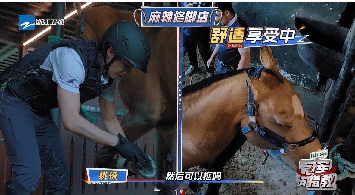 #姚琛给马修大脚#姚琛你是什么手艺人啊！！在节目里开起修脚店了是吧[doge][