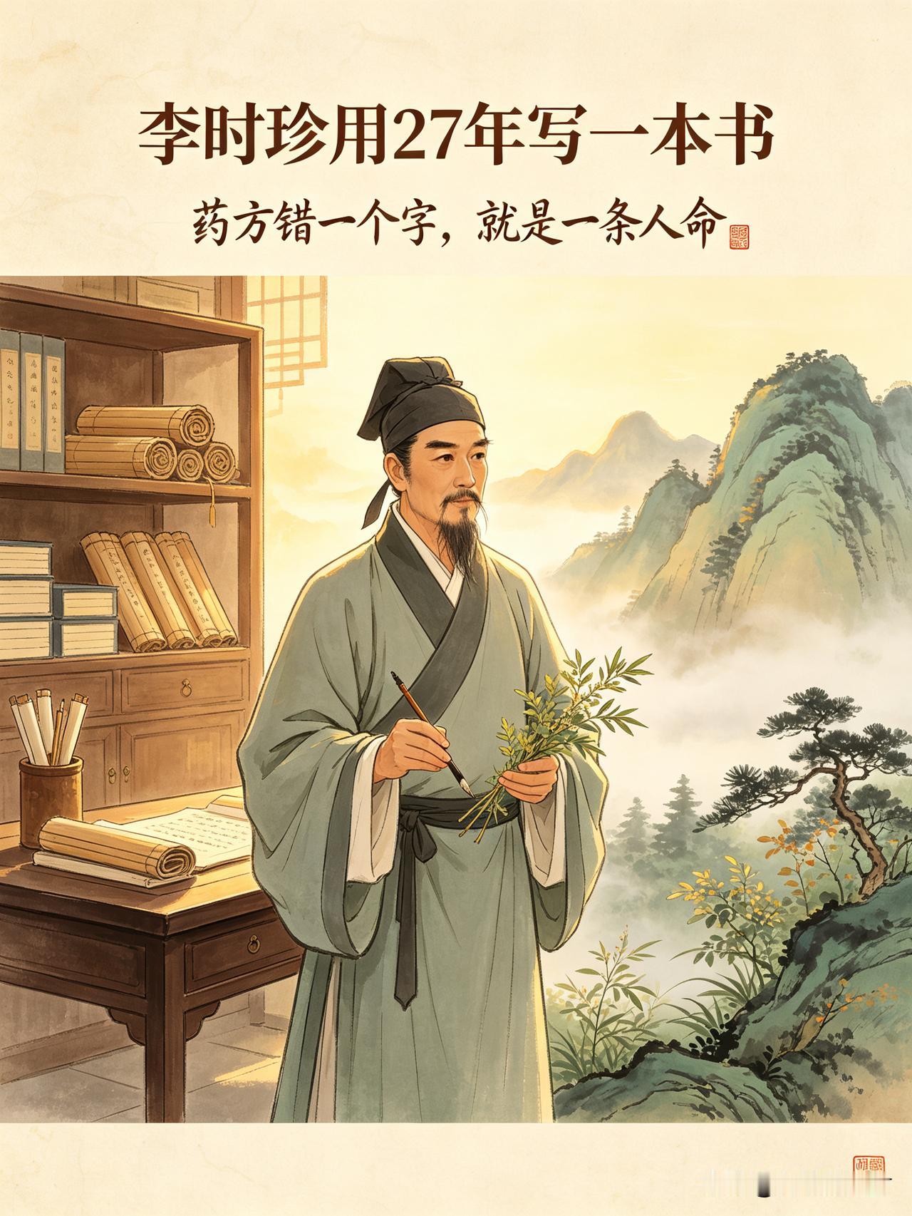 读懂李时珍的27年，终于明白：真正的医者，最怕误人、最怕出错

很多人只听过李时