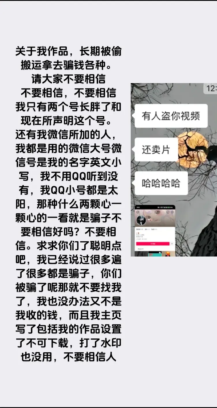 搞不懂为什么偷别人的照片视频自己不会拍照，自己不是人吗？非要偷别人的去...