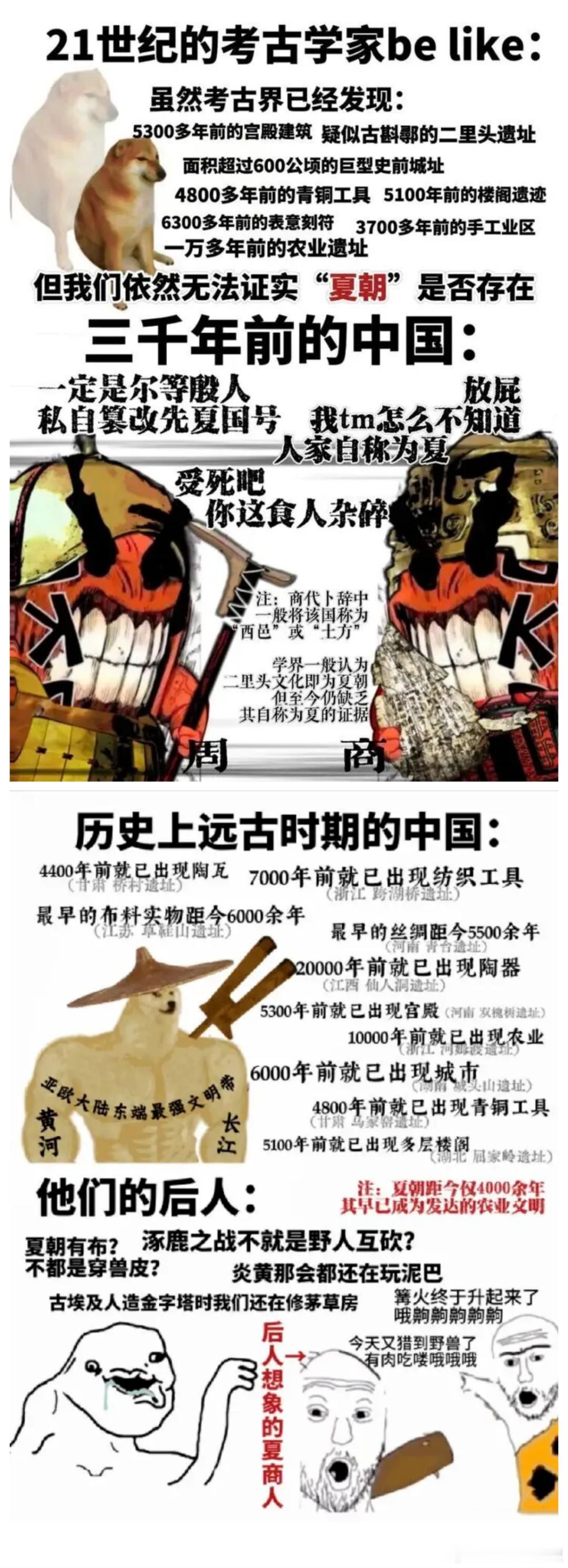 几十万年前的遗址都能找到为什么找不到夏朝？（答案见附图）———————汉周读书 