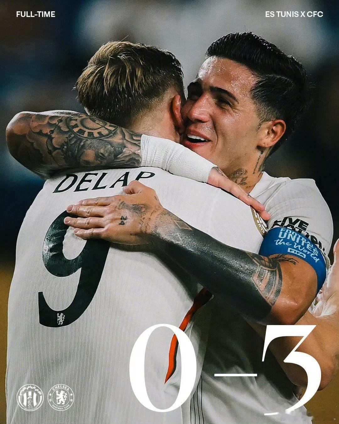 2025世俱杯 D组第3轮，利亚姆·德拉普斩获处子球，切尔西3比0击败突尼斯希望