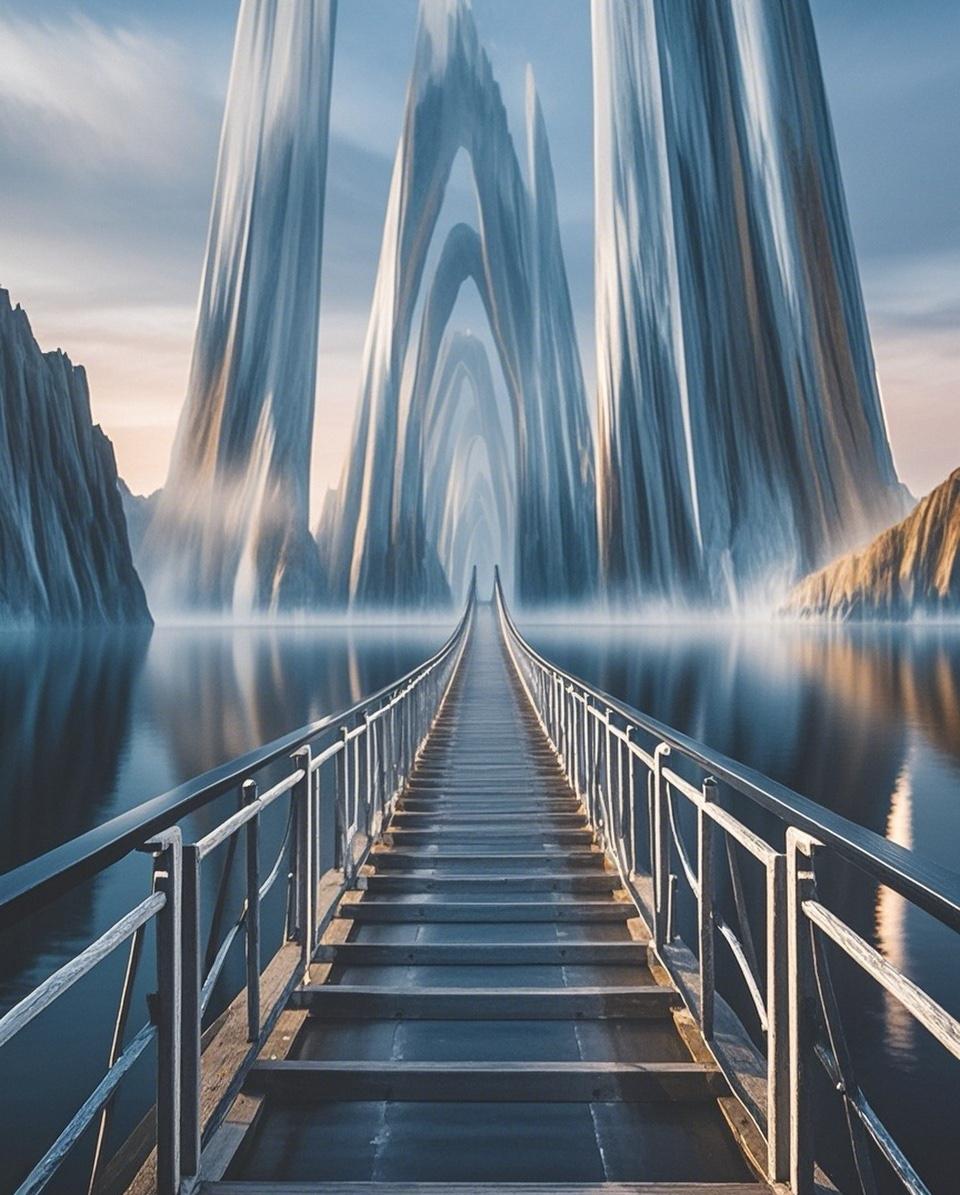 太阳初升时，最是恍惚。梦里分明走过长桥，掌心还留着石栏杆的凉，醒来却只见天花板的