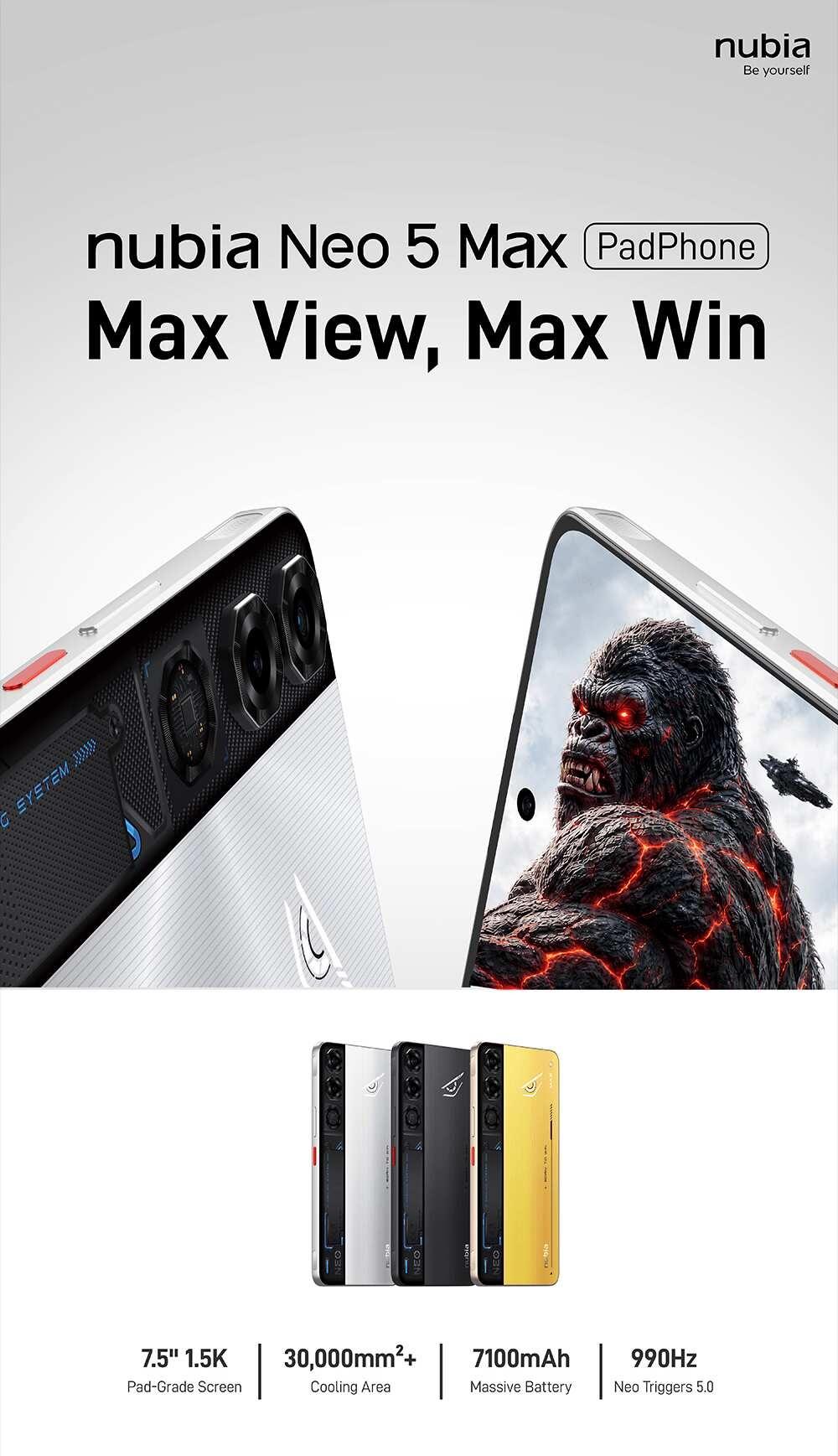 ZTE Nubia 又要有新品了🫣
这次来了个像平板的手机简称「平板手机」？