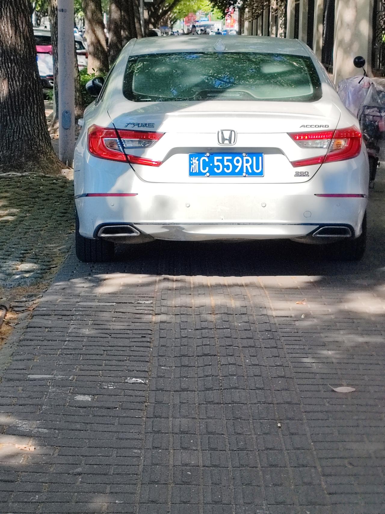 今天上午八点，路过浦东三林东书房路板泉路向西方向30米处，这辆浙C.559RU广
